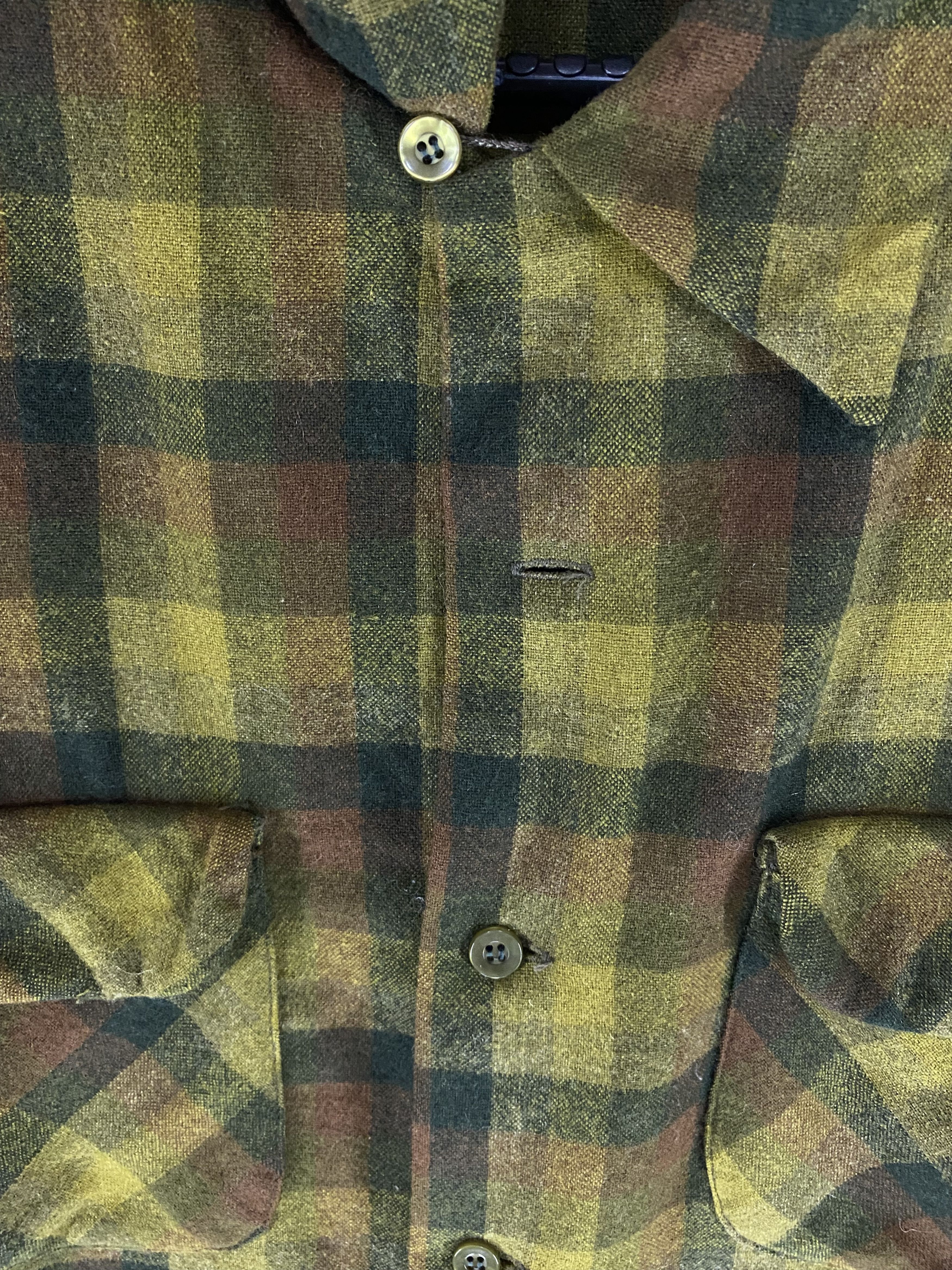 Pendleton 60s Pendleton shadow plaid double flap pocket wool shirt Size US L / EU 52-54 / 3 - 6 Thumbnail
