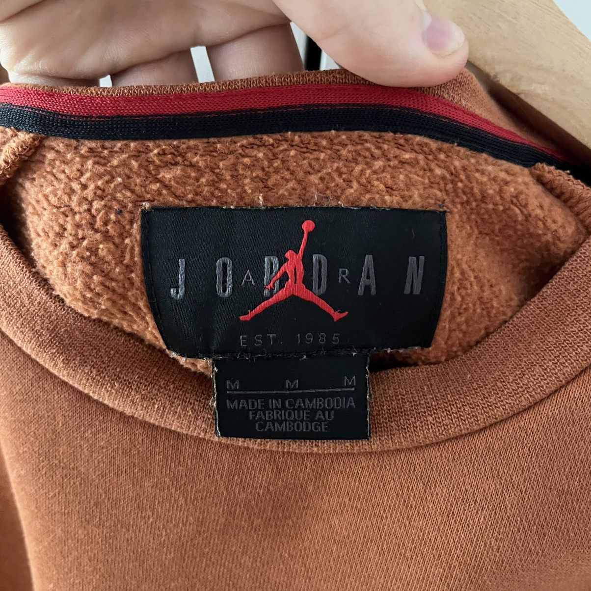 Nike Nike Air Jordan Big Central Logo Orange Sweatshirt Jumper Size US M / EU 48-50 / 2 - 4 Thumbnail