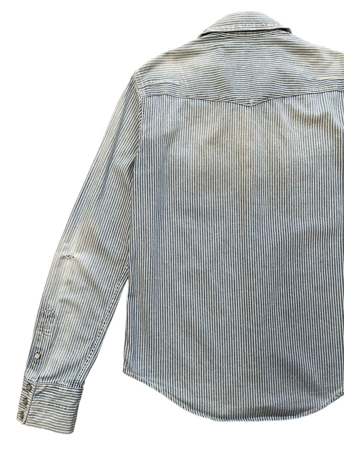 Number (N)ine Number (N)ine S08-NNS001C Zippo Hickory Denim Shirt Size US S / EU 44-46 / 1 - 11 Thumbnail