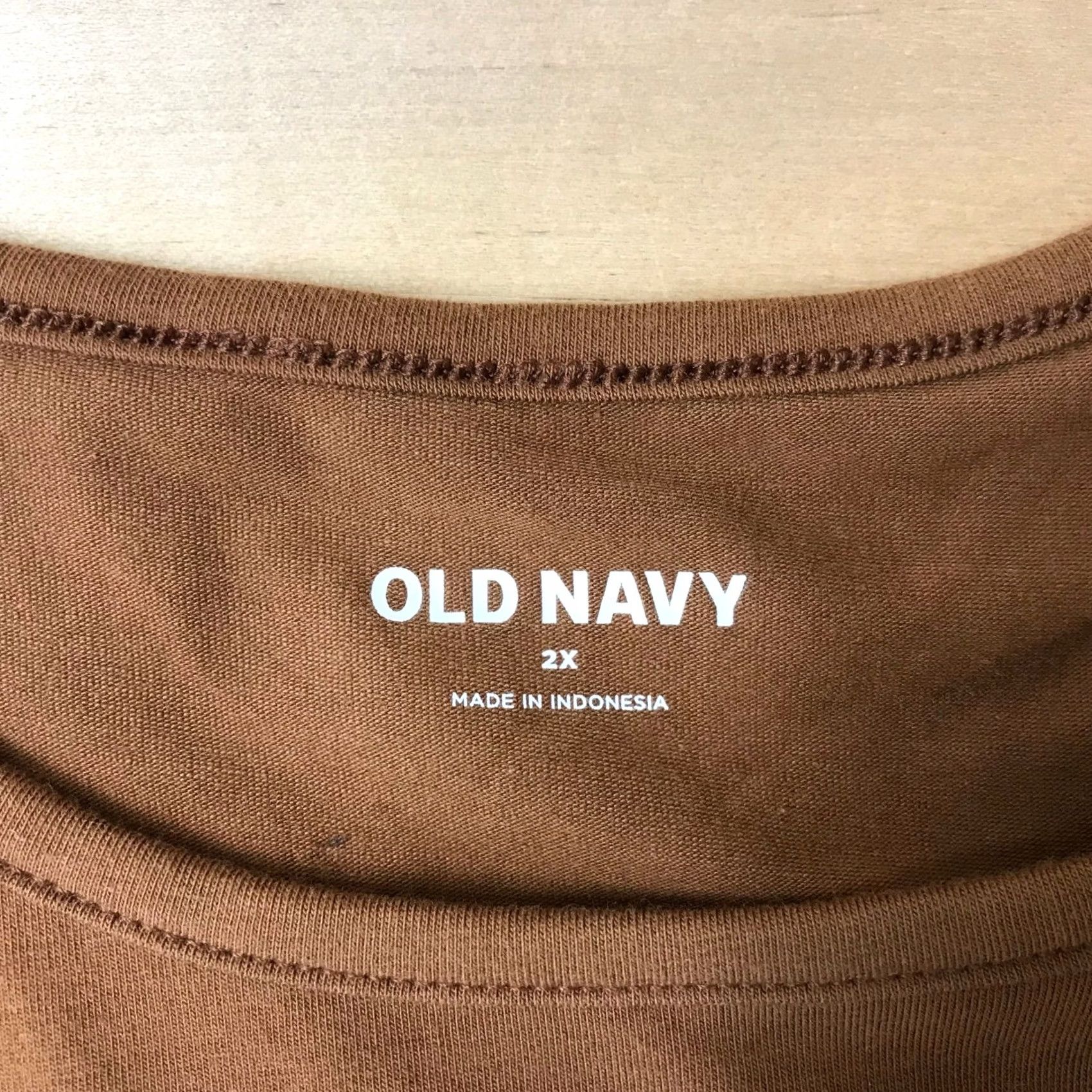 Old Navy Old Navy Bodysuit Long Sleeve Crew Neck Brown 2X Women Knit Solid Stretch Size XXL / US 16-18 / IT 52-54 - 7 Thumbnail