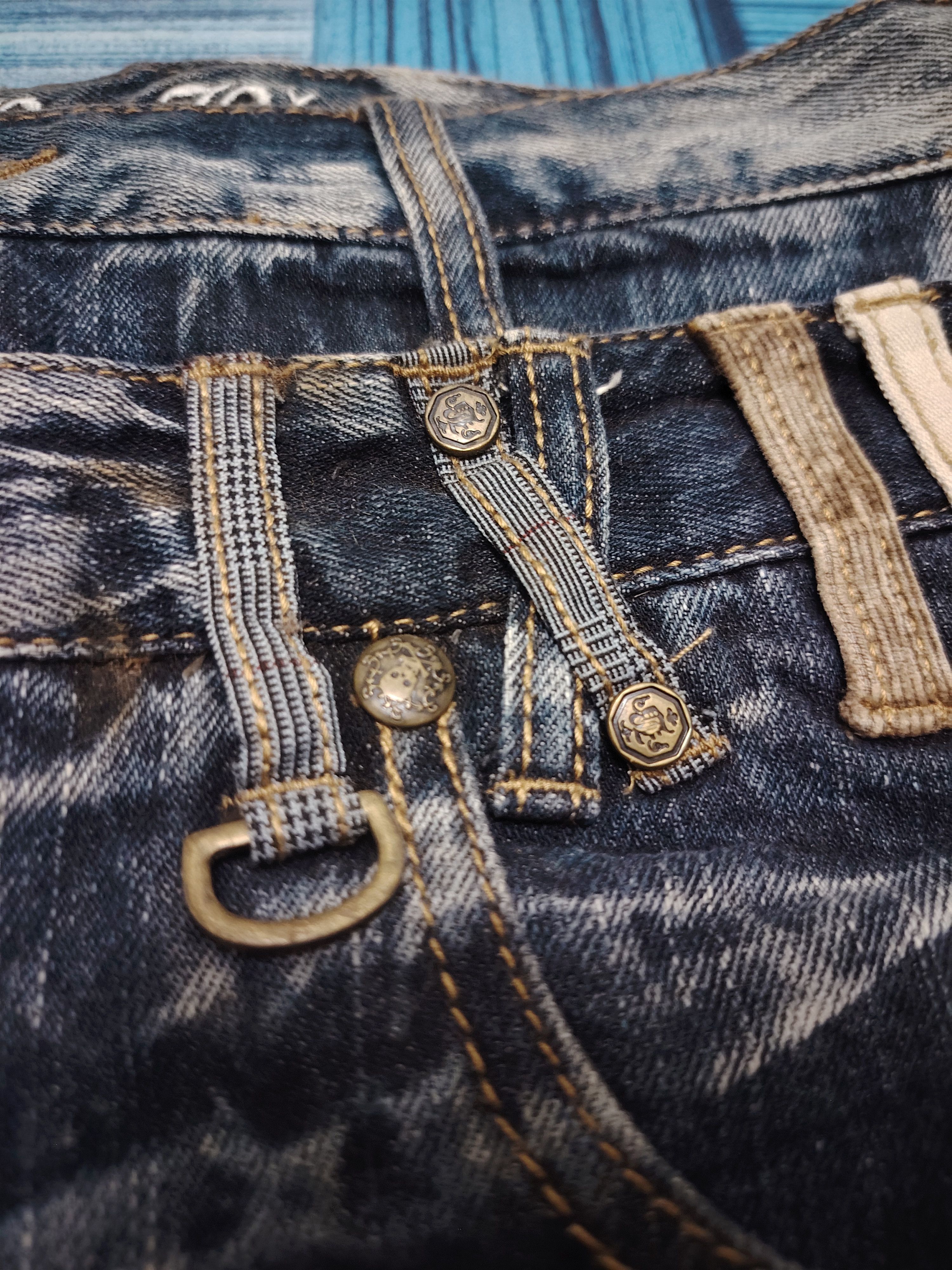 Who Decides War Japanese Blow By Blue Double Waist Flared Jeans Size US 31 - 13 Thumbnail