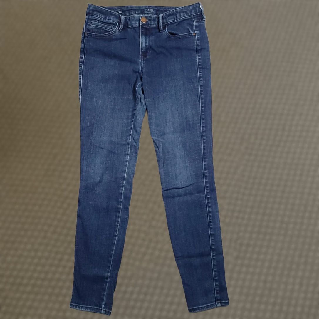 Denime a.n.a Jeans Skinny Leg Stretch Denim Low Rise 29 Women's Jeans Slim 5-Pocket Blue Moderate Wash Size 29" - 1 Thumbnail