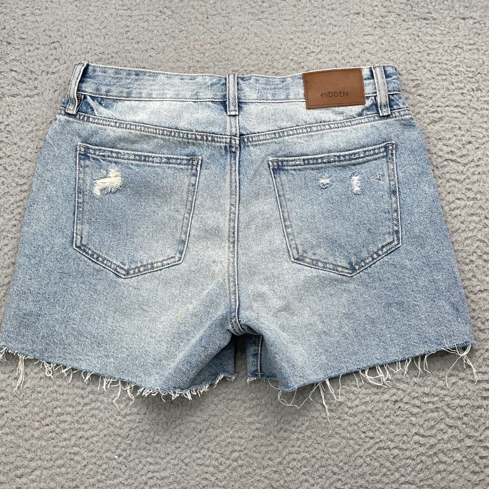 Vintage Hidden Denim Shorts Women Medium Blue Cut Off Distressed Daisy Dukes 90's Size 32" / US 10 / IT 46 - 7 Thumbnail