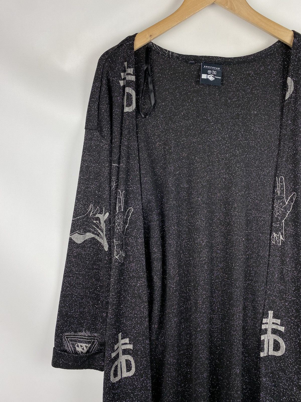 Drop Dead Drop Dead ladies gothic open front cardigan sweater size 12 Size XL / US 12-14 / IT 48-50 - 4 Thumbnail
