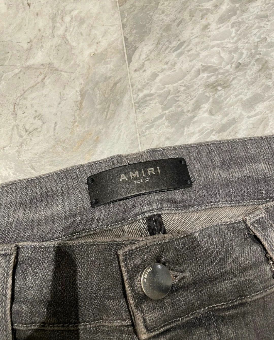 Amiri amiri vintage washed suede patch jeans Size US 30 / EU 46 - 2 Thumbnail