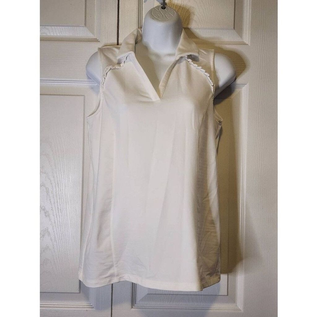 Chicos Chico's White Polo Size S / US 4 / IT 40 - 1 Thumbnail