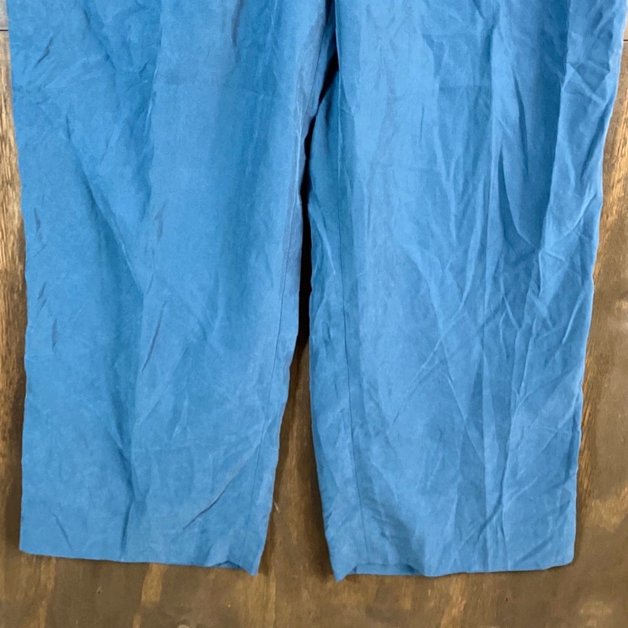 Express Express Womens Pants Blue High Rise Ankle Loose Stretch Medium Size 32" / US 10 / IT 46 - 3 Thumbnail