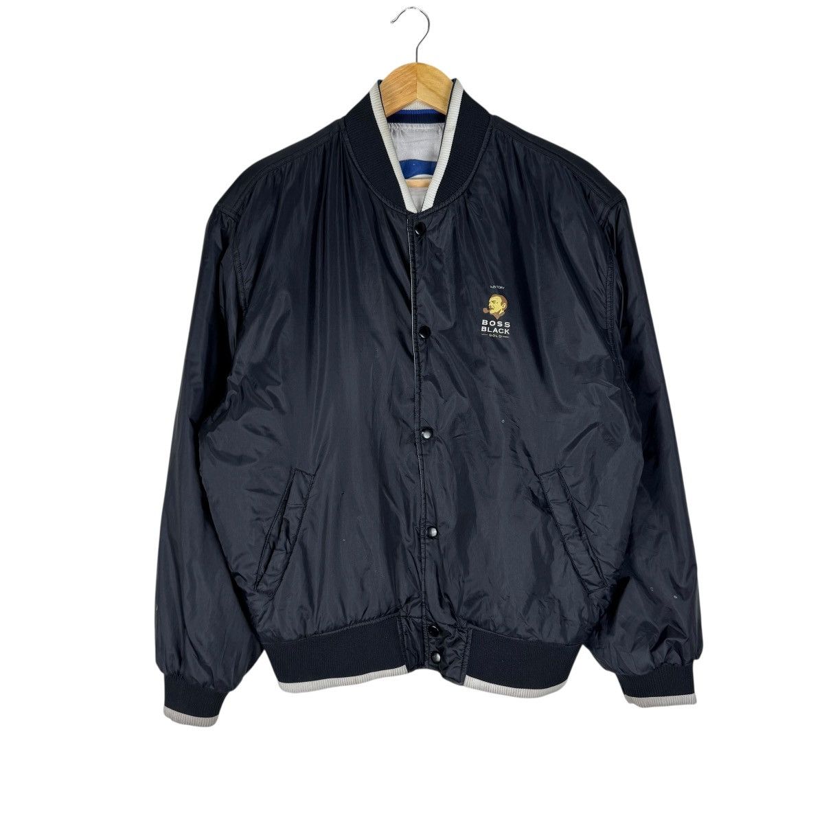 Japanese Brand ⚡️SUNTORY BOSS COFFEE REVERSIBLE BOMBER JACKET Size US L / EU 52-54 / 3 - 13 Thumbnail