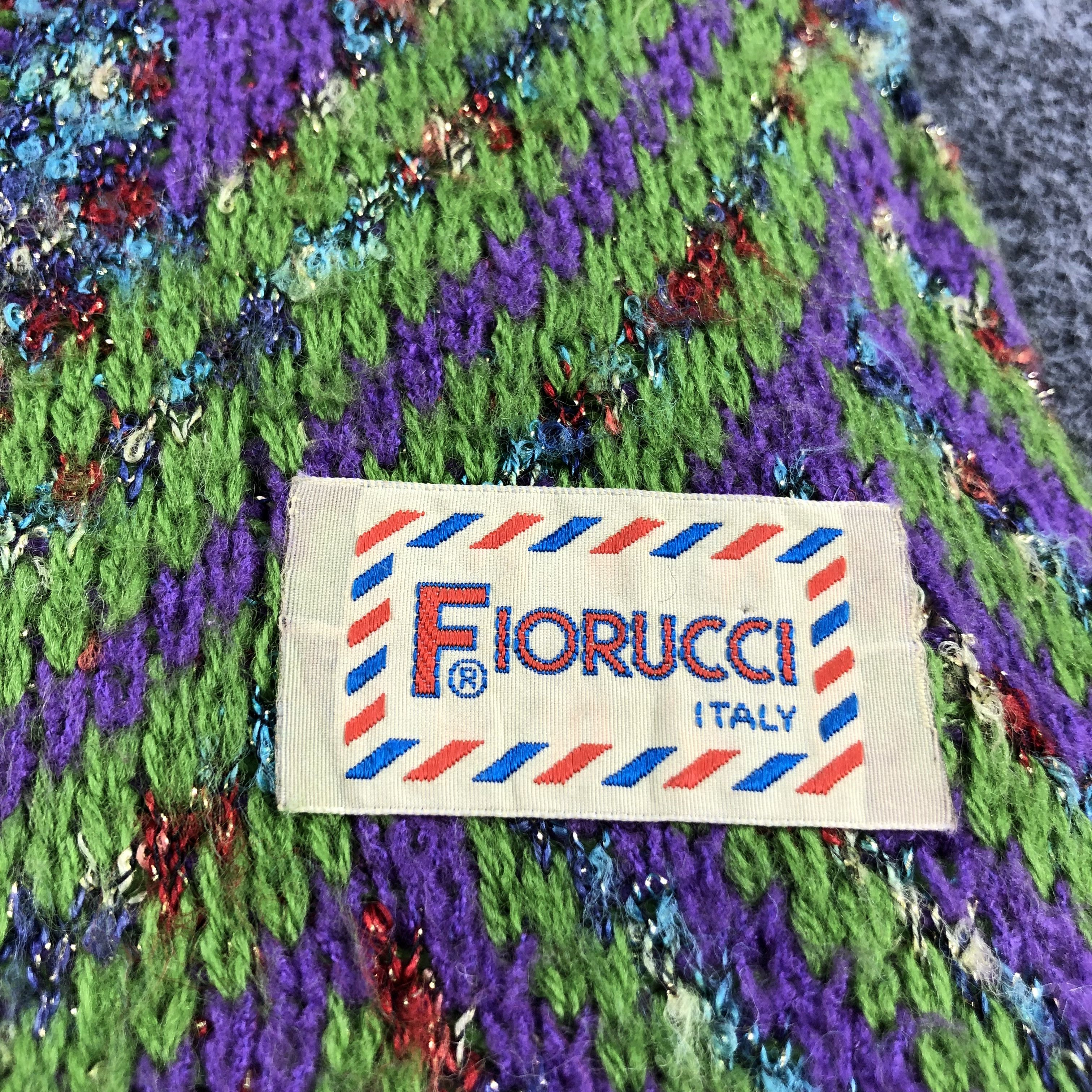 Fiorucci Fiorucci Colorful Wool Scarf Muffler V956 Size ONE SIZE - 4 Thumbnail
