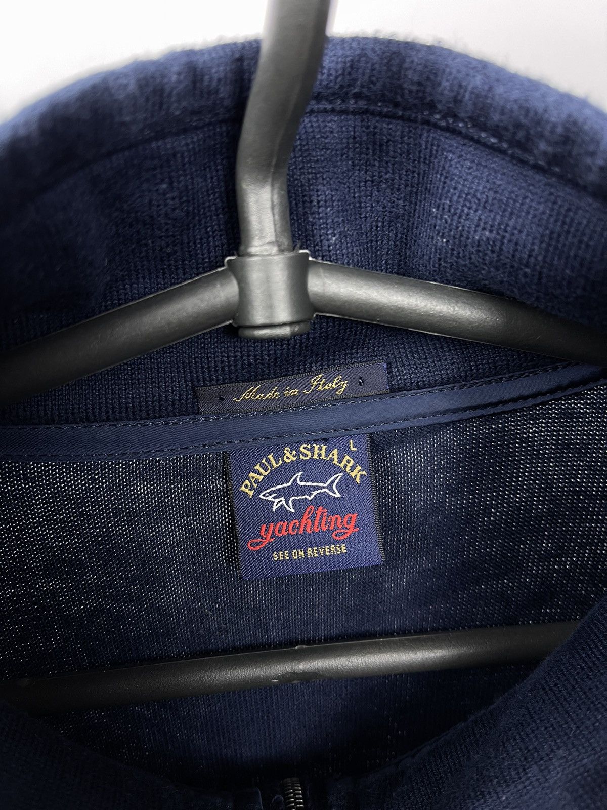 Paul & Shark Men's Paul & Shark Blue 100% Cotton Sweater L Italy RIRI Size US L / EU 52-54 / 3 - 4 Thumbnail