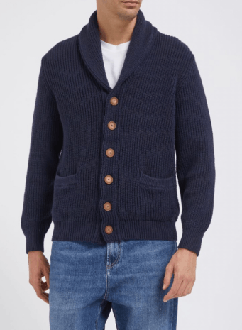 Brunello Cucinelli Cardigan in Navy Size US XL / EU 56 / 4 - 1 Preview