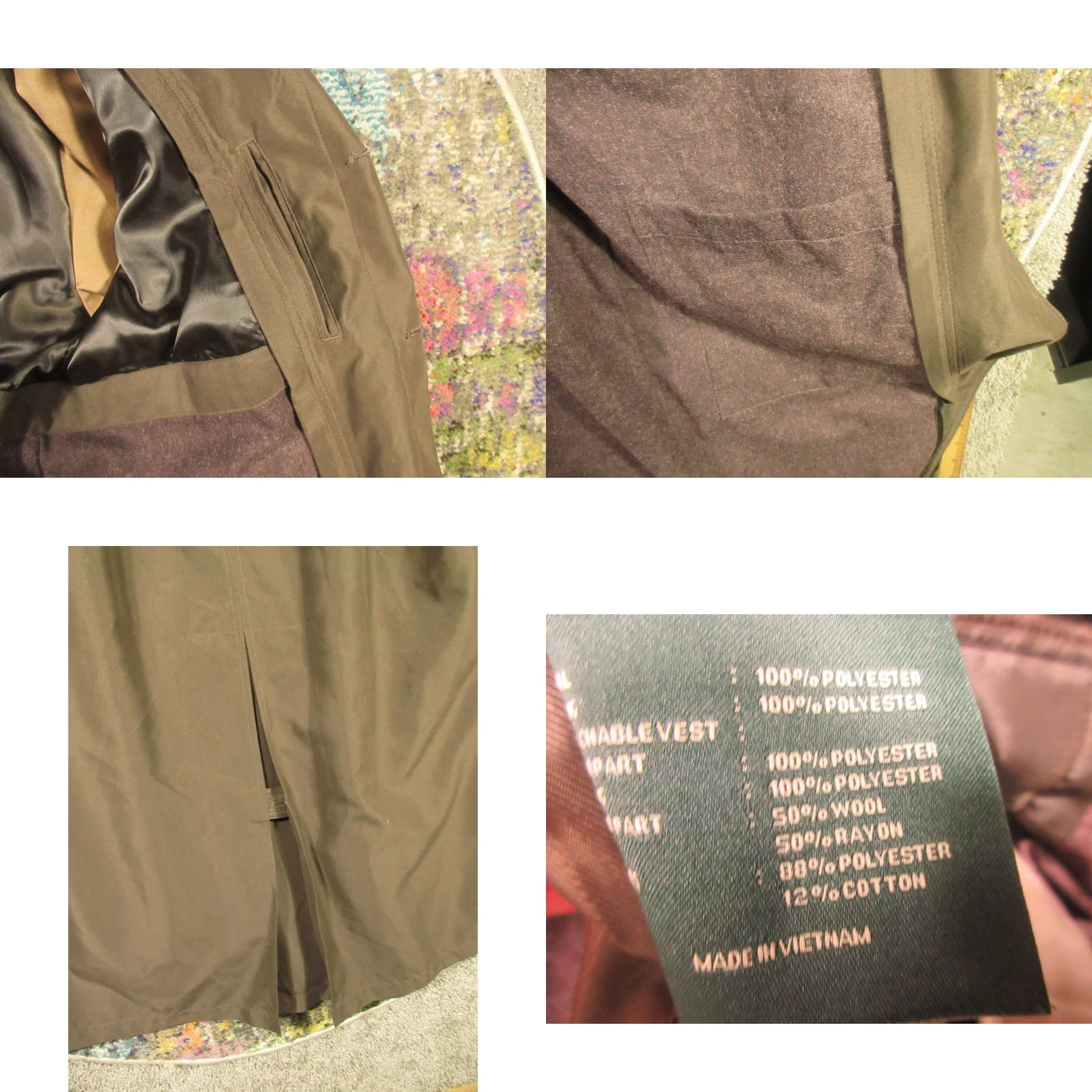 Ralph Lauren LAUREN RALPH LAUREN Trench Coat Adult 42L Brown Belted Zip Out Wool Liner EUC 90s Classic Outdoor Size US XS / EU 42 / 0 - 8 Thumbnail