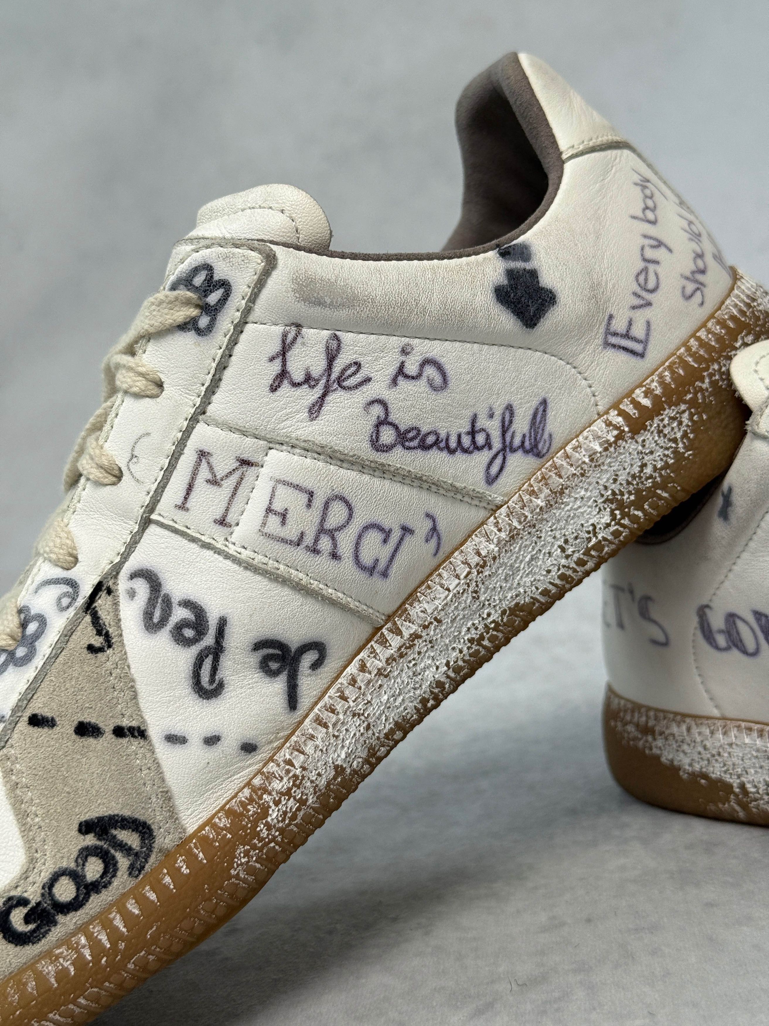 Maison Margiela Maison Margiela GATs 'Vintage Graffiti' Size US 7 / EU 40 - 7 Thumbnail