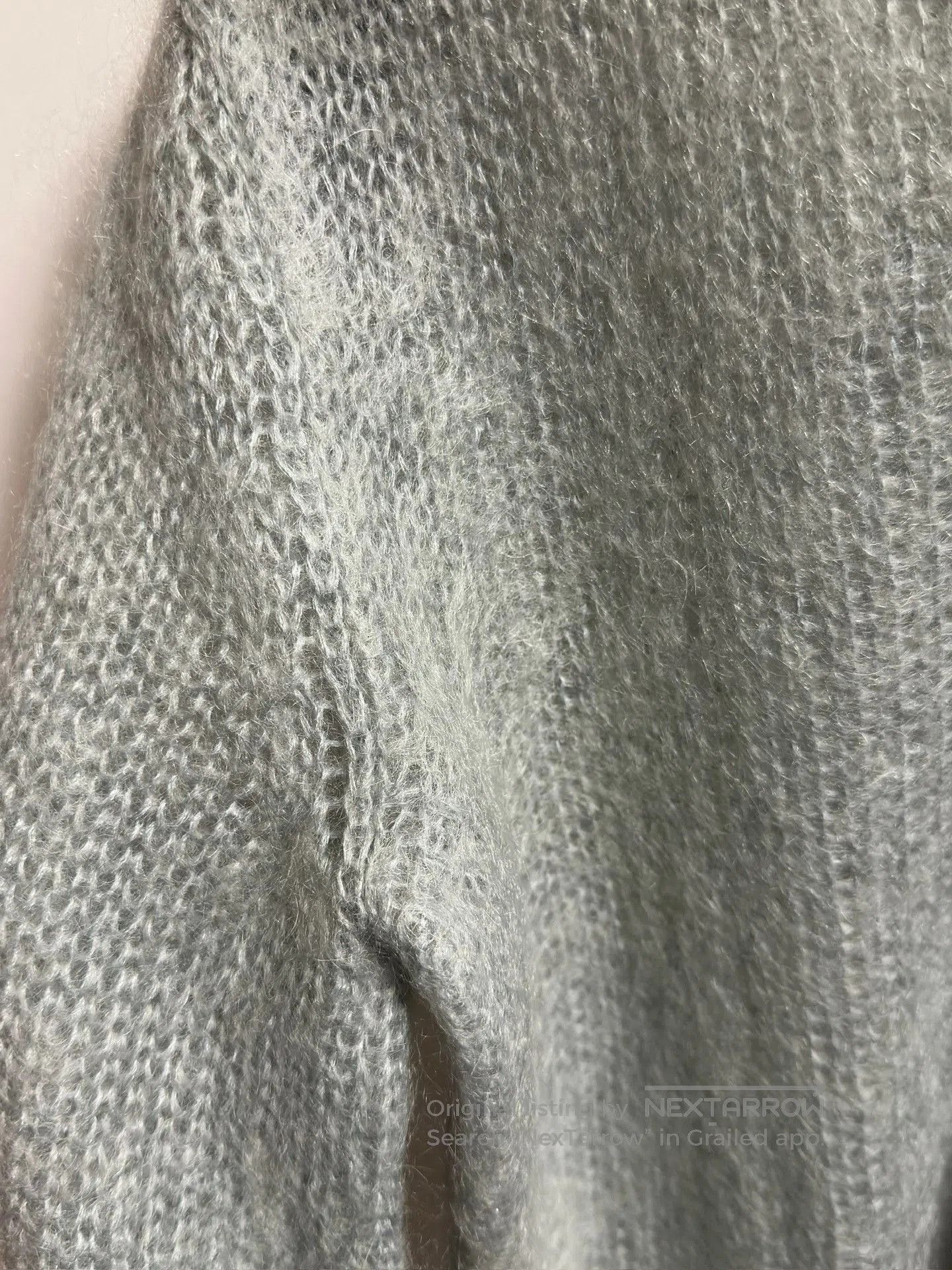 Saint Laurent Paris Saint Laurent Light Blue Cropped Mohair Sweater XS. Size XS / US 0-2 / IT 36-38 - 6 Thumbnail