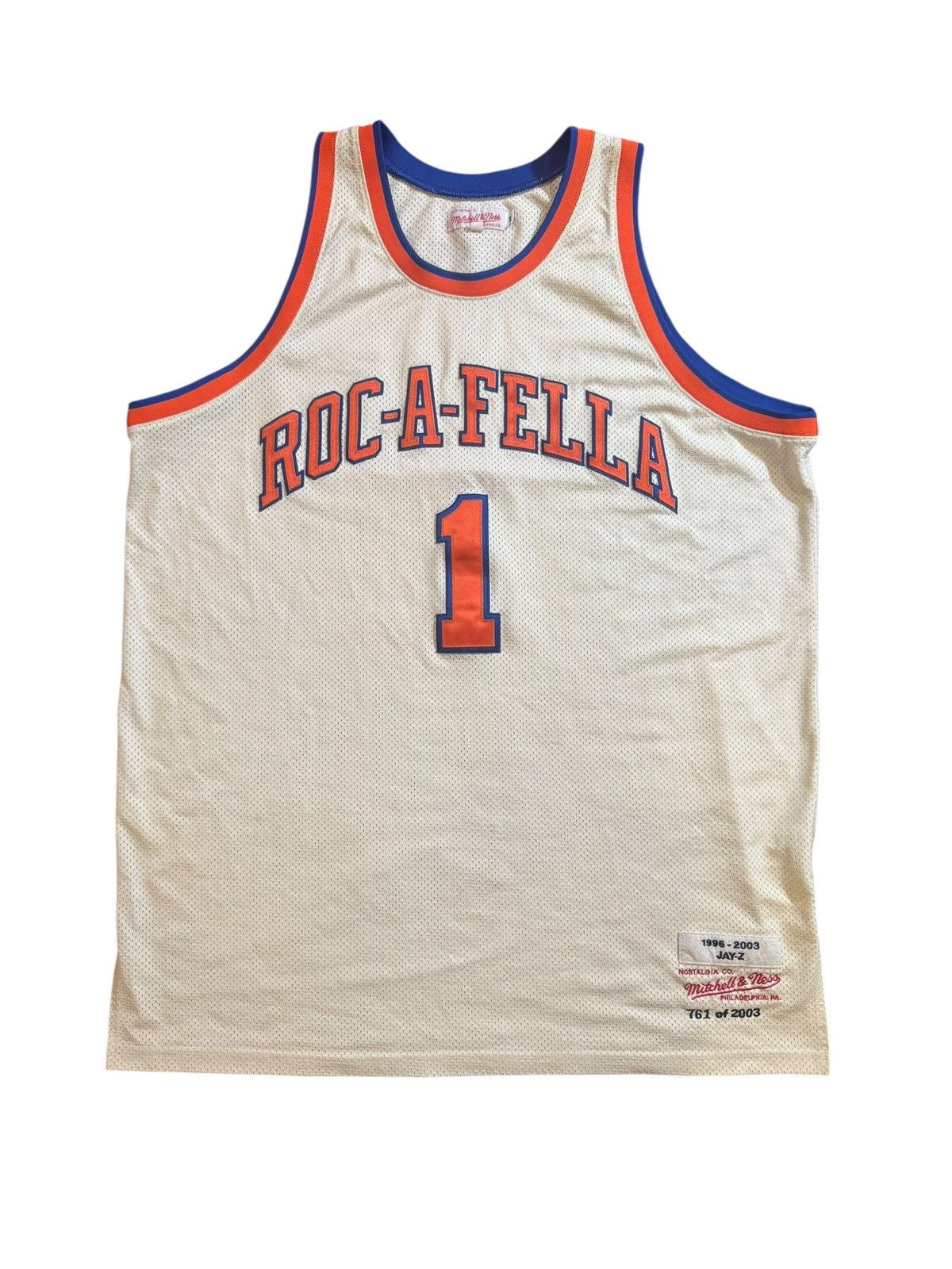 Mitchell & Ness 2003 Mitchell & Ness Roc A Fella Jay Z Limited Jersey Size US XL / EU 56 / 4 - 1 Thumbnail
