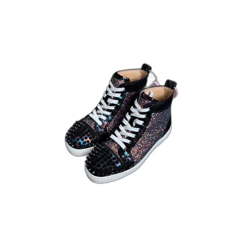 Christian Louboutin Christian Louboutin Studded Sequin High Top Sneakers Size US 6 / IT 36 - 1 Thumbnail