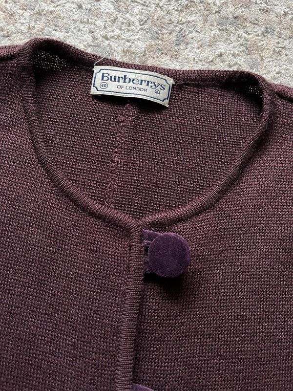 Burberry Burberry's Of London Sz 40 / L 60% Wool Cardigan Vintage 90s Size L / US 10 / IT 46 - 4 Thumbnail