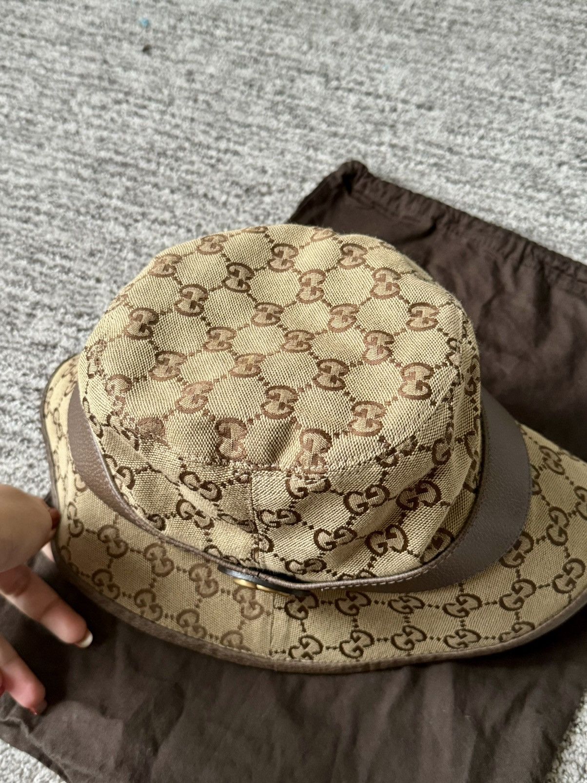 Gucci Auth Gucci GG cotton blend canvas bucket hat Size ONE SIZE - 7 Thumbnail