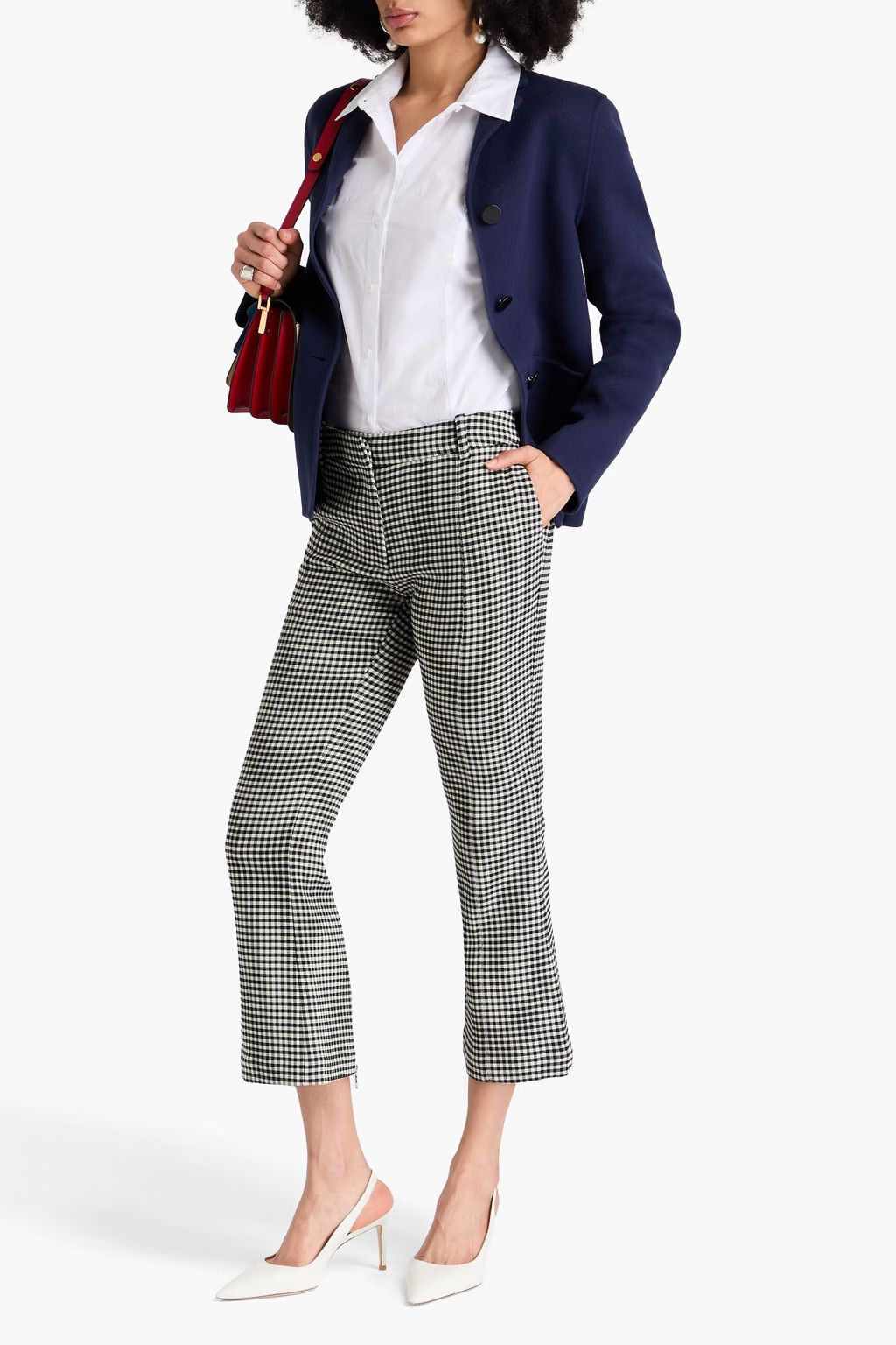 Marni o1y1125 Casual Pant in Black/White Size 26" / US 2 / IT 38 - 2 Thumbnail