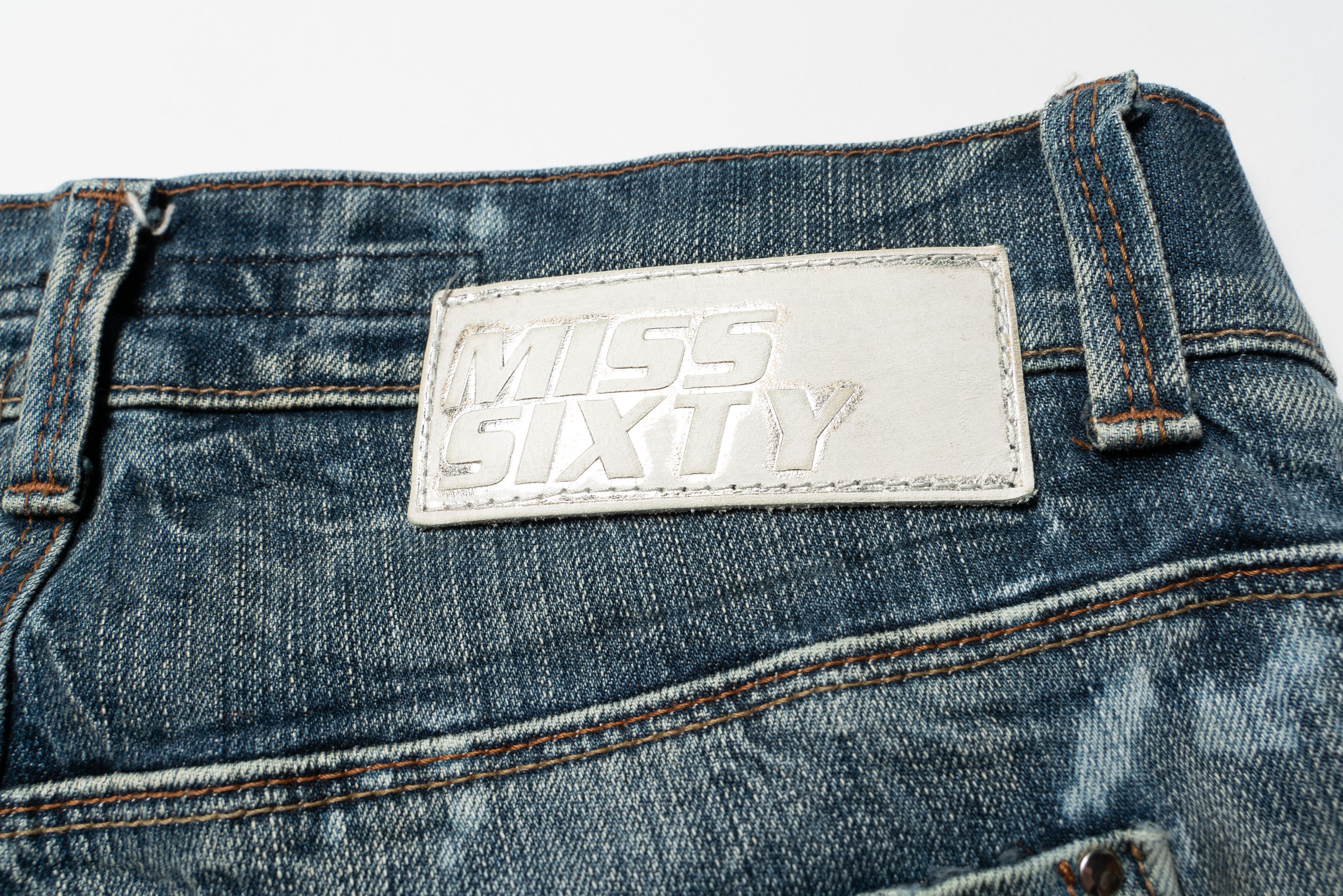 Miss Sixty 🔴 MISS SIXTY Nu-Metal Distressed Denim Jeans Y2K Size 31" - 20 Thumbnail