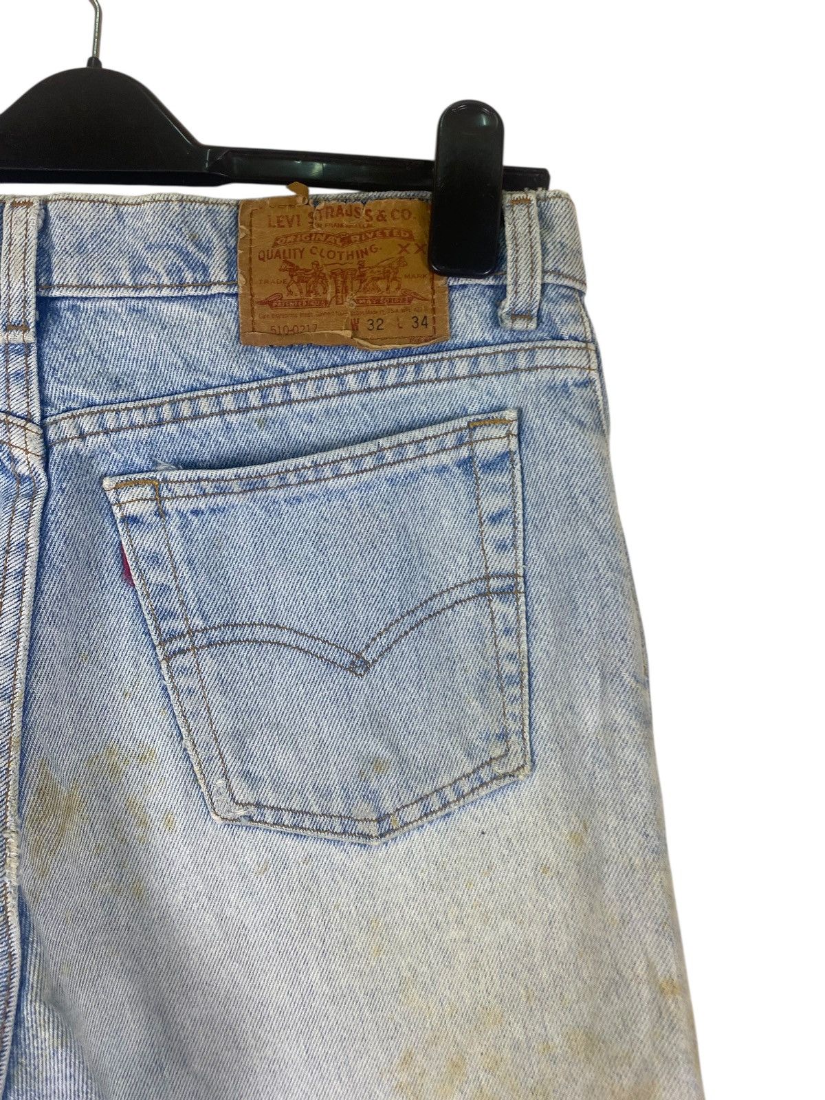Levi's × Vintage Vintage 90s Thrashed Levis 510 Cutter Short Pants Denim Size US 31 - 10 Thumbnail