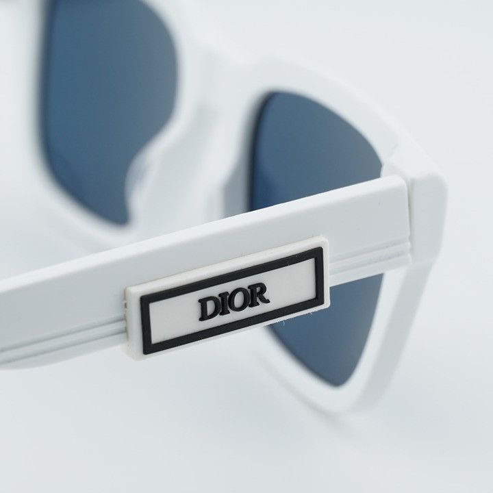Dior Dior DIORB23 S1I 50B0 Sunglasses Shiny White Square Frame Size ONE SIZE - 5 Thumbnail
