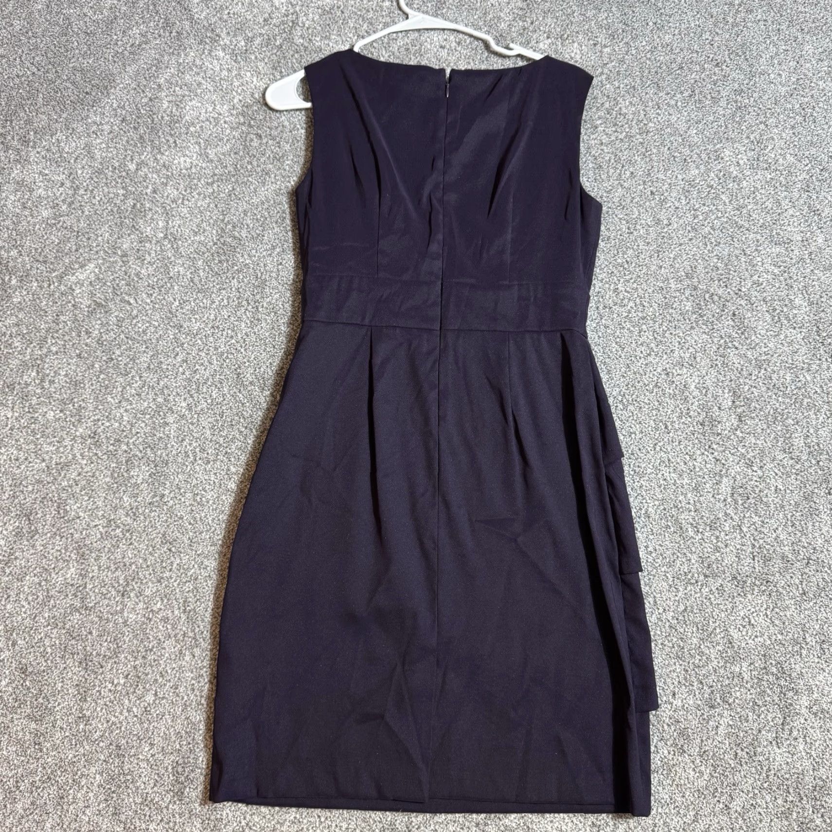 Vintage Connected Sheath Dress Size 6 Womens Purple Beaded Tiered Knee Length Sleeveless Round Neck Zip Party/Cocktail Vintage No Size M / US 6-8 / IT 42-44 - 5 Thumbnail