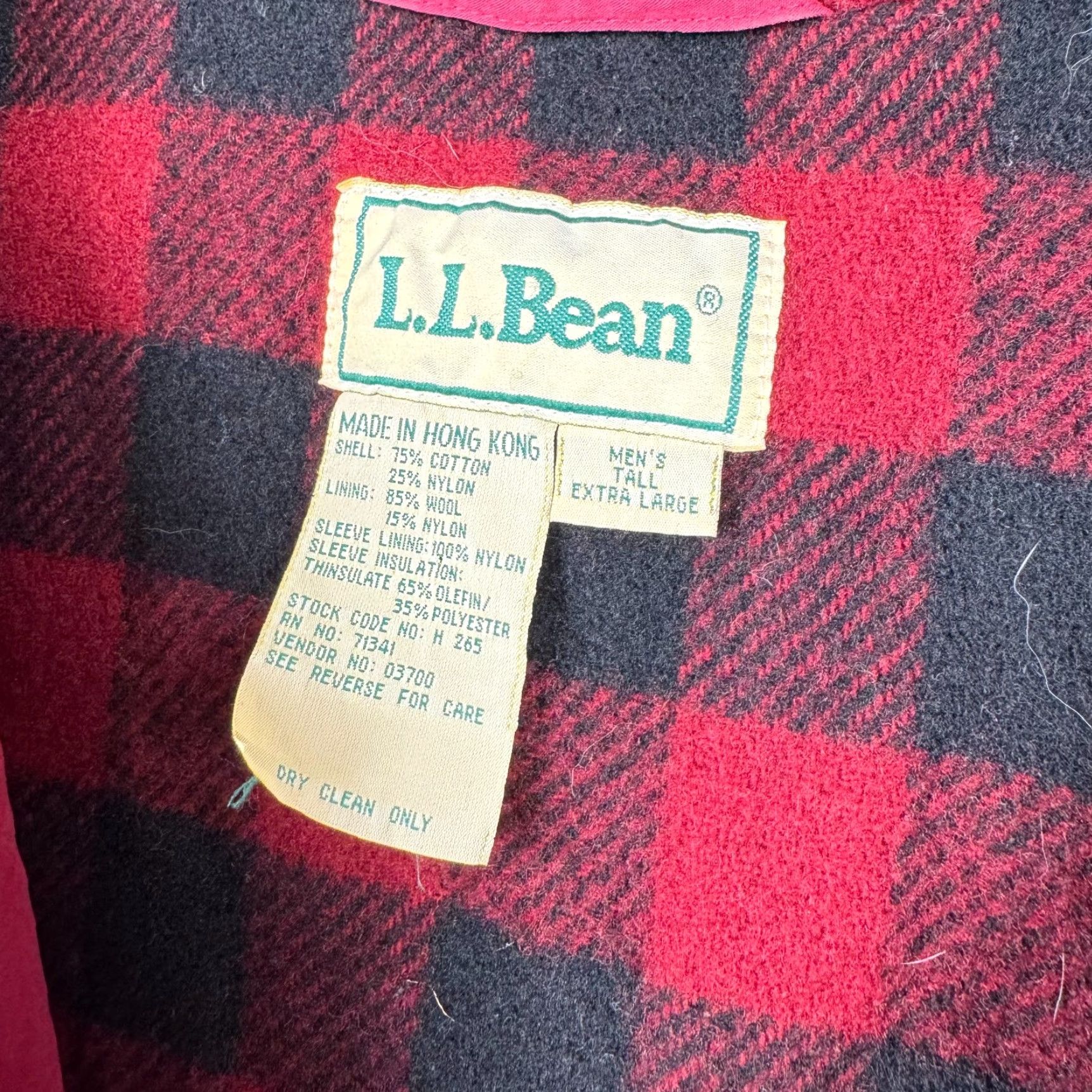 Vintage VINTAGE L.L. Bean Jacket Parka Hooded Wool Flannel Lined Red XL Mens 90s Size US XL / EU 56 / 4 - 5 Thumbnail