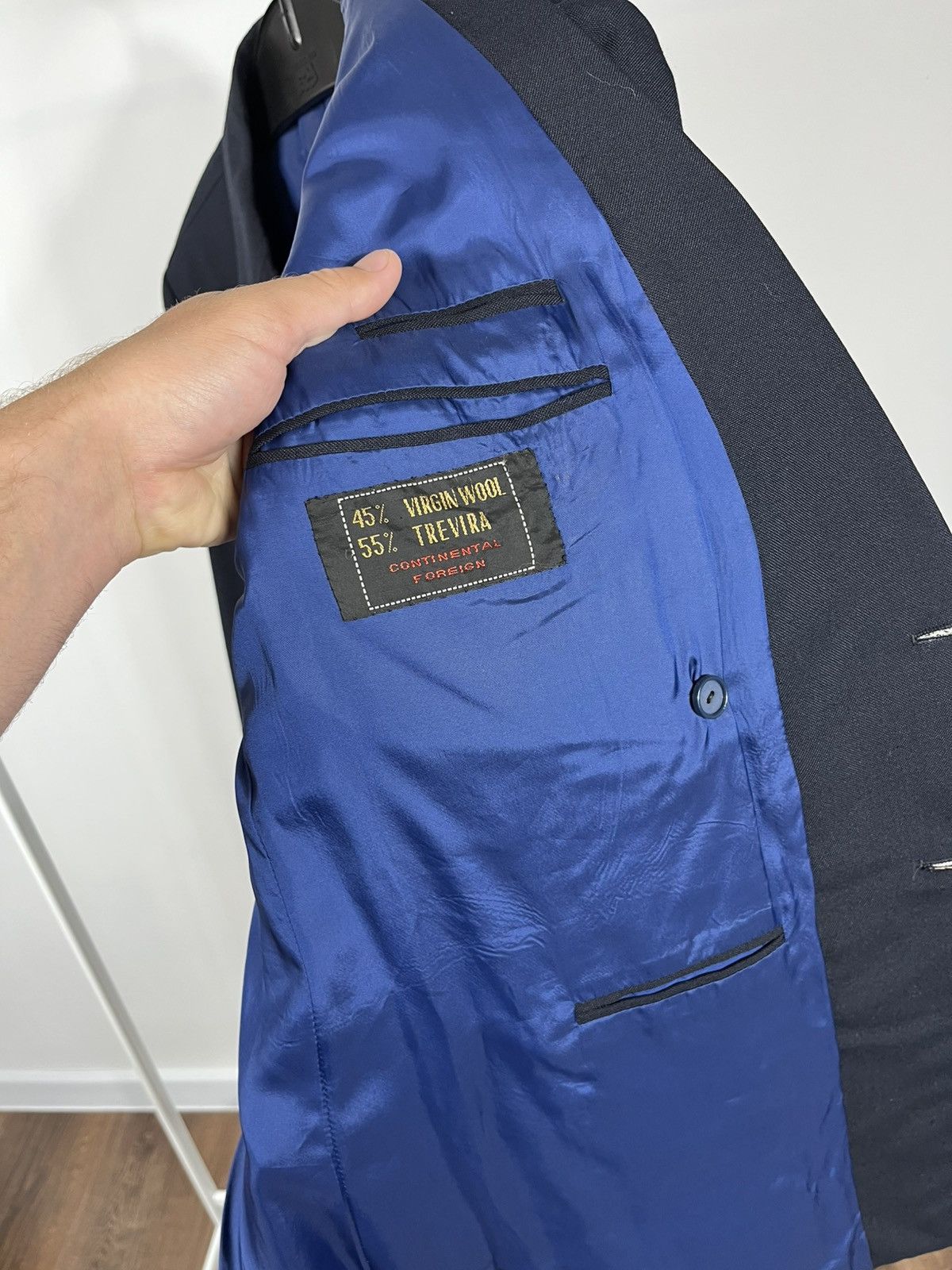 Other Vintage GRFC Bowls Double Breasted Blazer Navy Wool Blend Size 40R - 9 Thumbnail