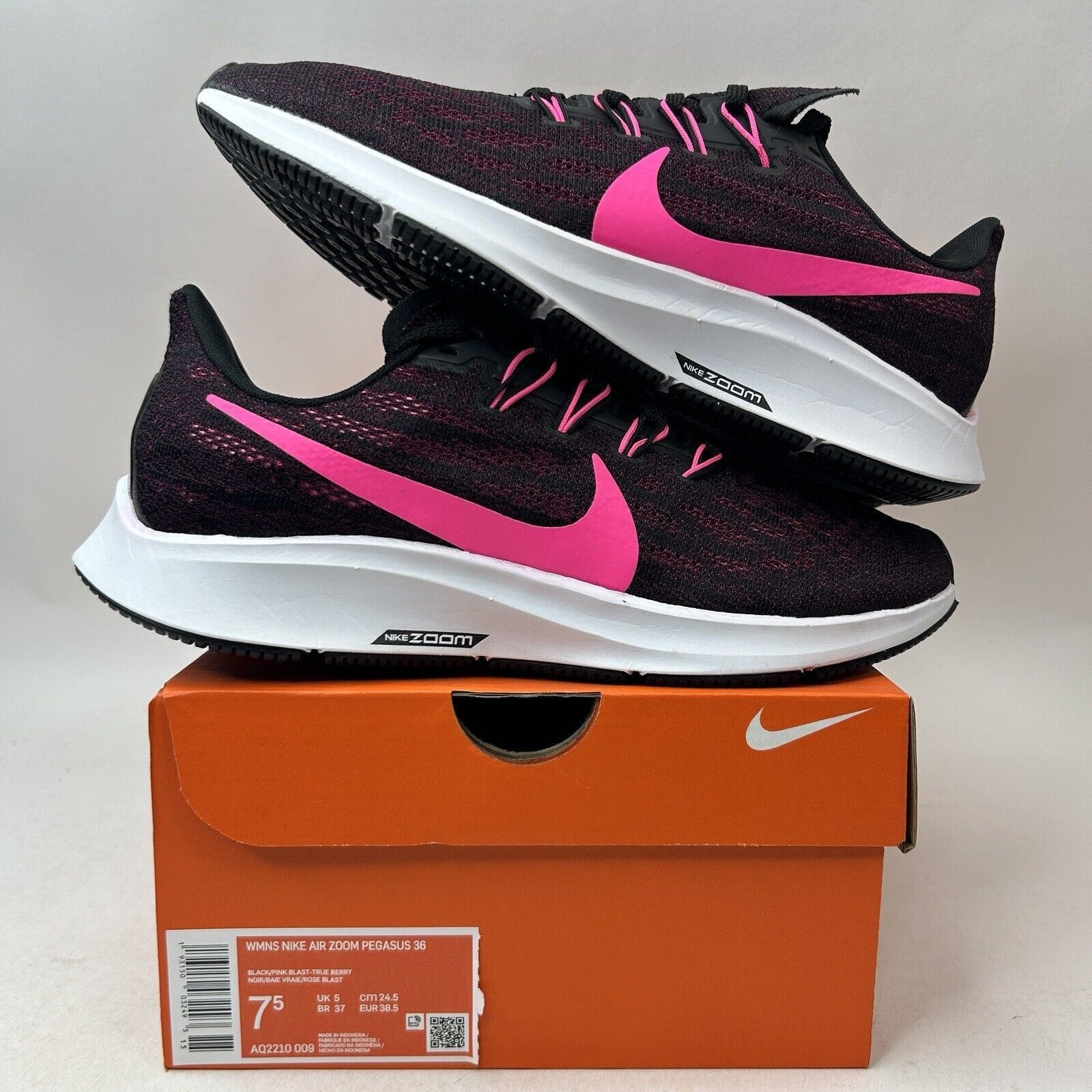 Nike Nike Air Zoom Pegasus 36 WMNS “Pink Blast/True Berry" 2024 Size US 7.5 / IT 37.5 - 1 Thumbnail