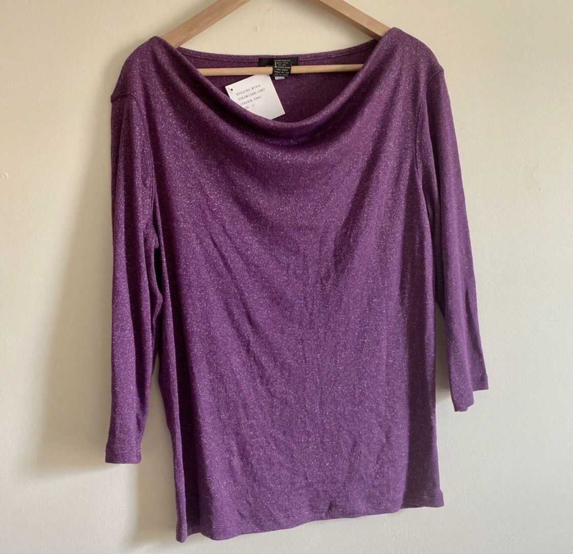 Other SPARKLING METALLIC COWL NECK TOP Size L / US 10 / IT 46 - 3 Thumbnail