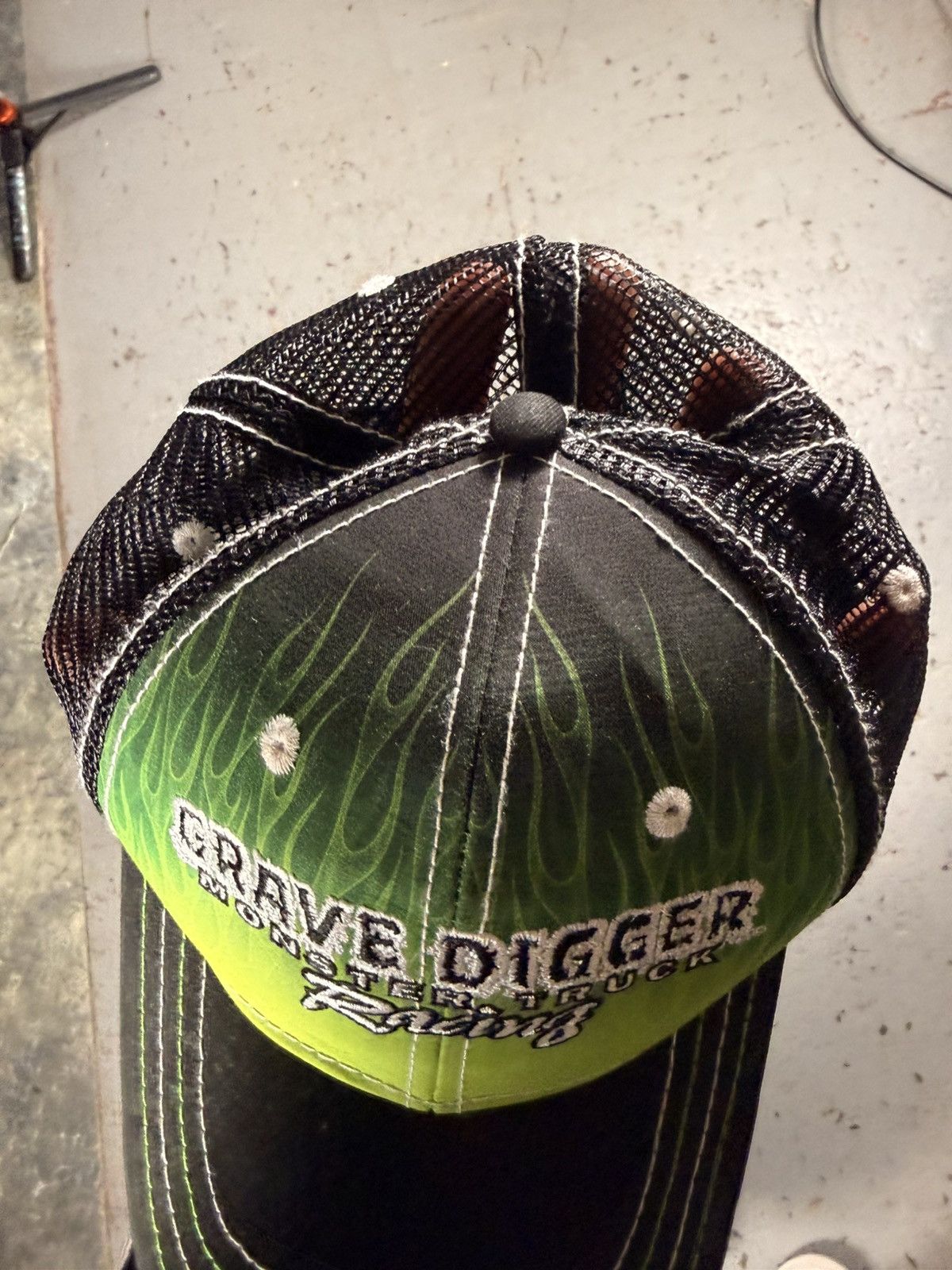 Other Vintage Slime Green Grave Digger Monster Jam Hat Size ONE SIZE - 7 Thumbnail