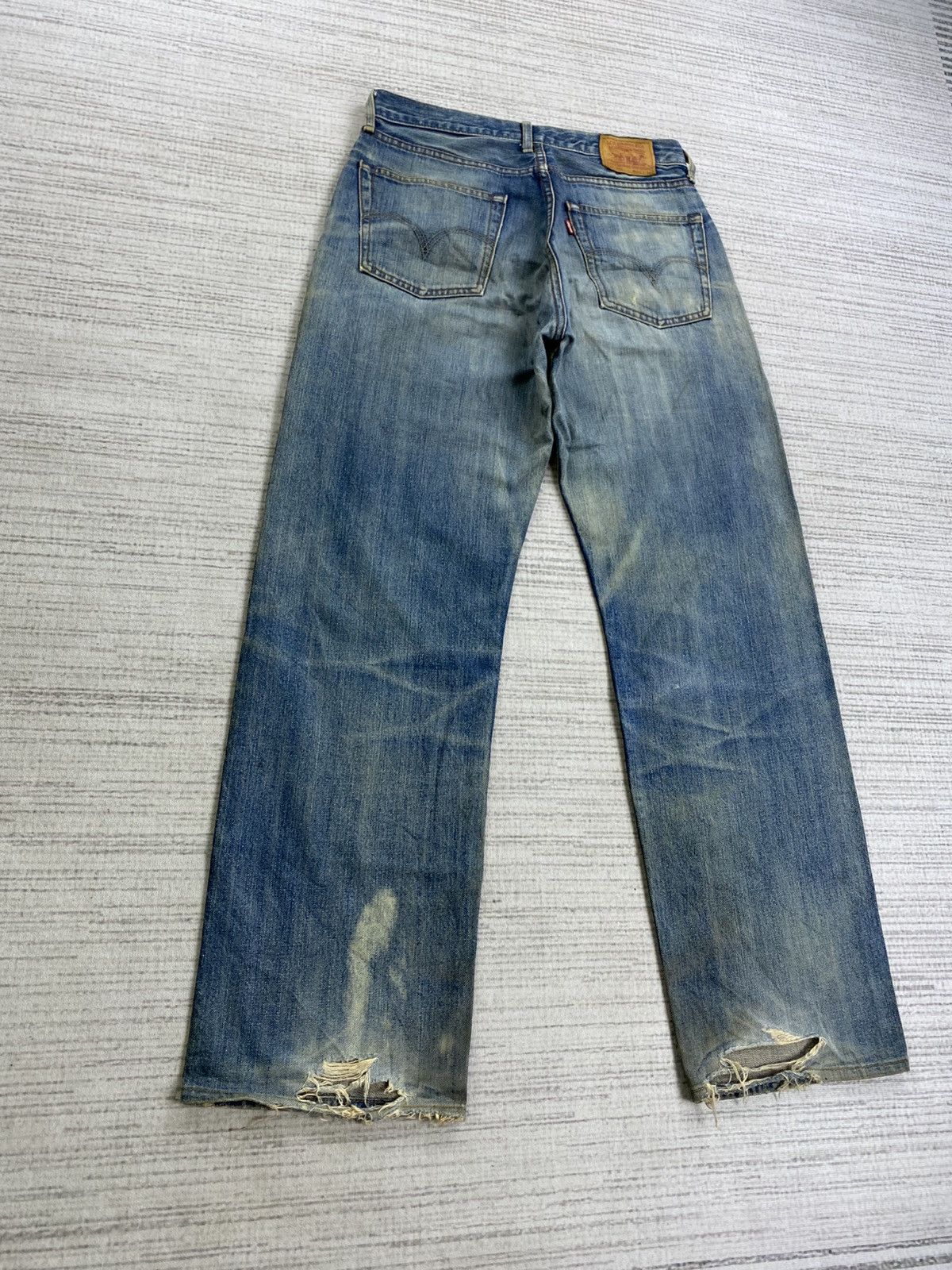 Levi's 🔥Vintage Levis 503 Distressed Denim Pants Size US 31 - 7 Thumbnail