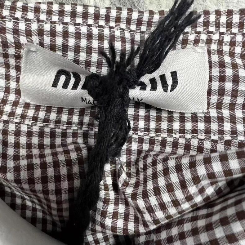 Prada Miumiu Logo Embroidered Long Sleeve Shirt -2505 Size US M / EU 48-50 / 2 - 4 Thumbnail
