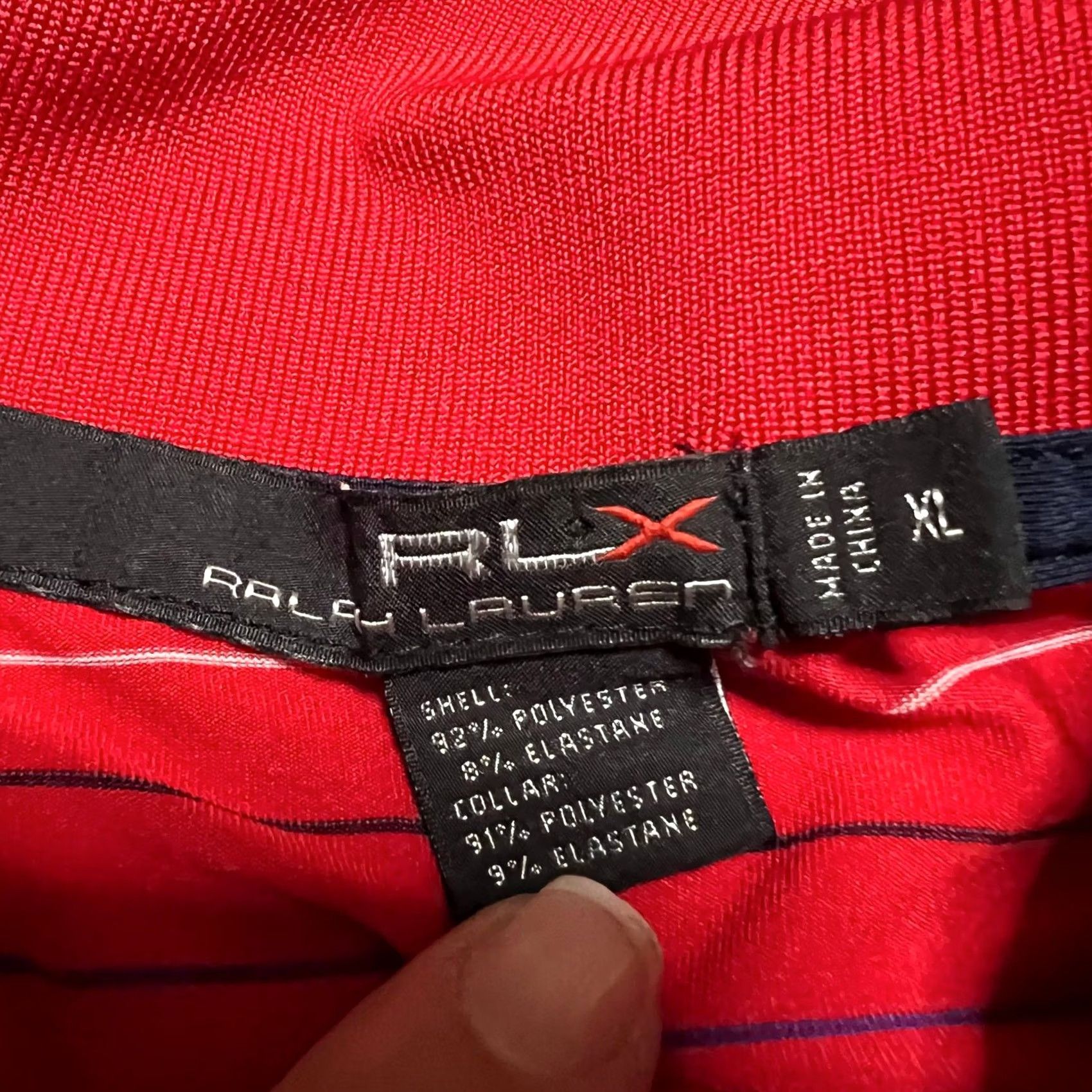 RLX Ralph Lauren RLX Ralph Lauren Polo Shirt Mens XL Red Striped Performance Golf Shirt Size US XL / EU 56 / 4 - 7 Thumbnail