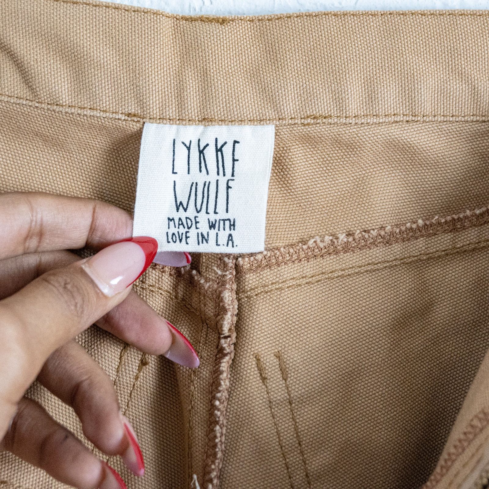 Other LYKKE WULLF $228 Ranch Pants in Honey Canvas Cotton size XS Size 24" / US 00 / IT 34 - 5 Thumbnail