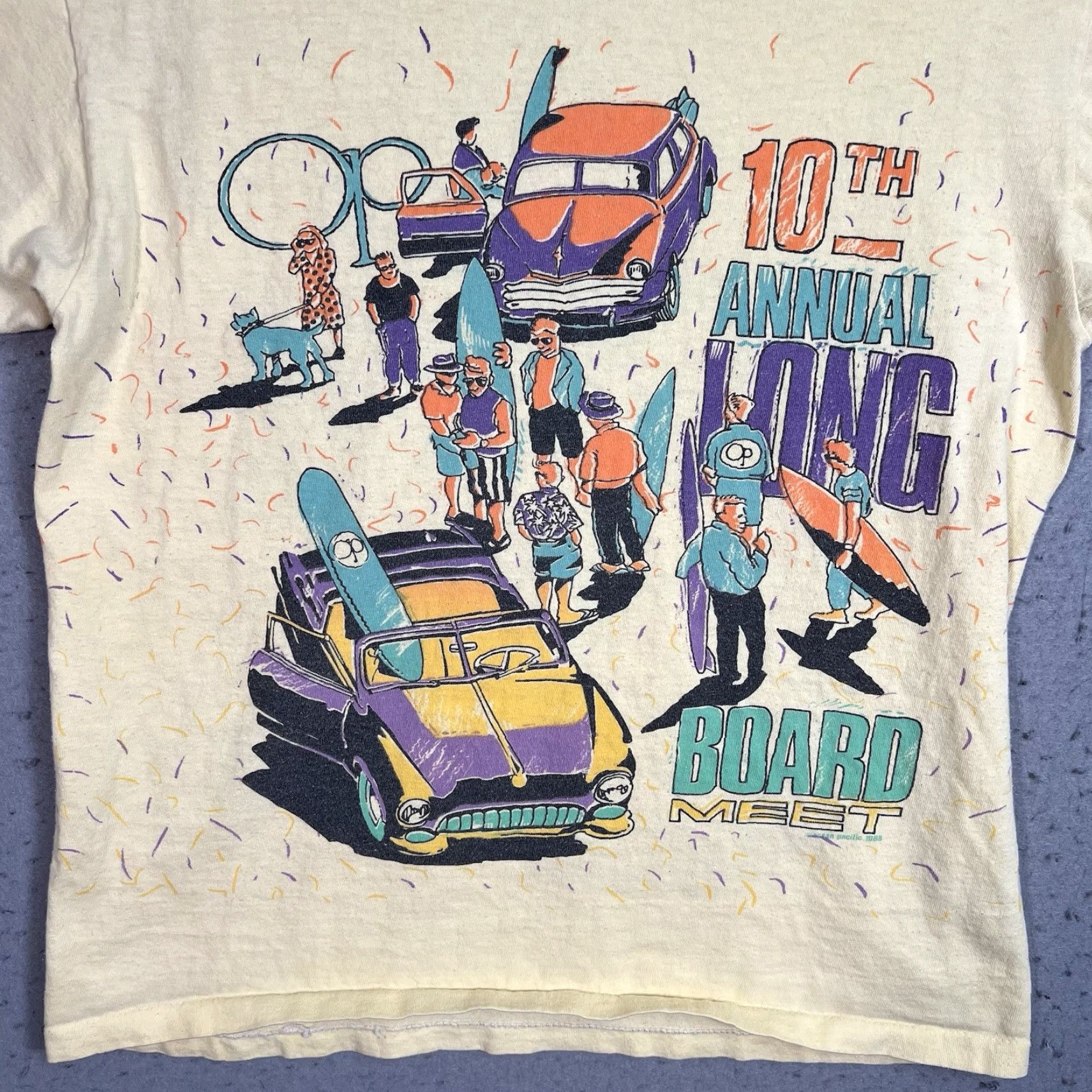 Ocean Pacific VINTAGE Ocean Pacific Graphic Tee 80s Adult Medium Yellow Sportswear USA Mens Size US M / EU 48-50 / 2 - 2 Thumbnail