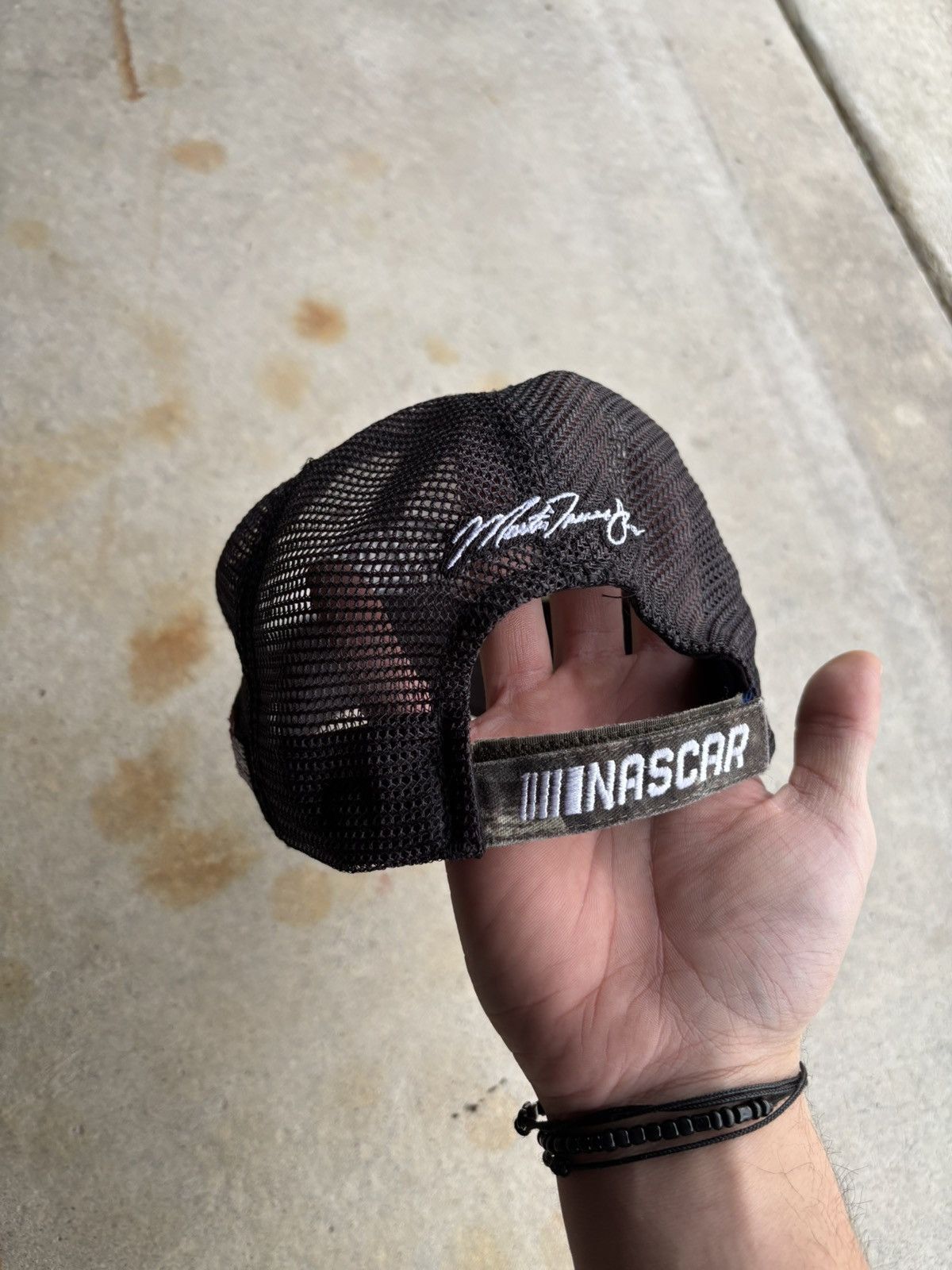 NASCAR Vintage Bass Pro Shop Nascar Realtree Camo Meshback Hat Size ONE SIZE - 3 Thumbnail