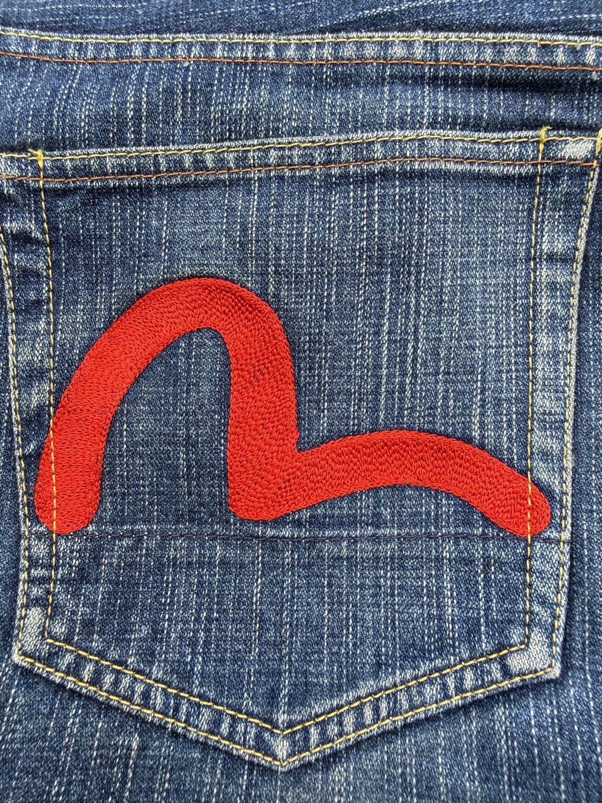 Evisu Evisu - Embroidered Red Seagulls Selvedge Jeans Size US 33 - 7 Thumbnail