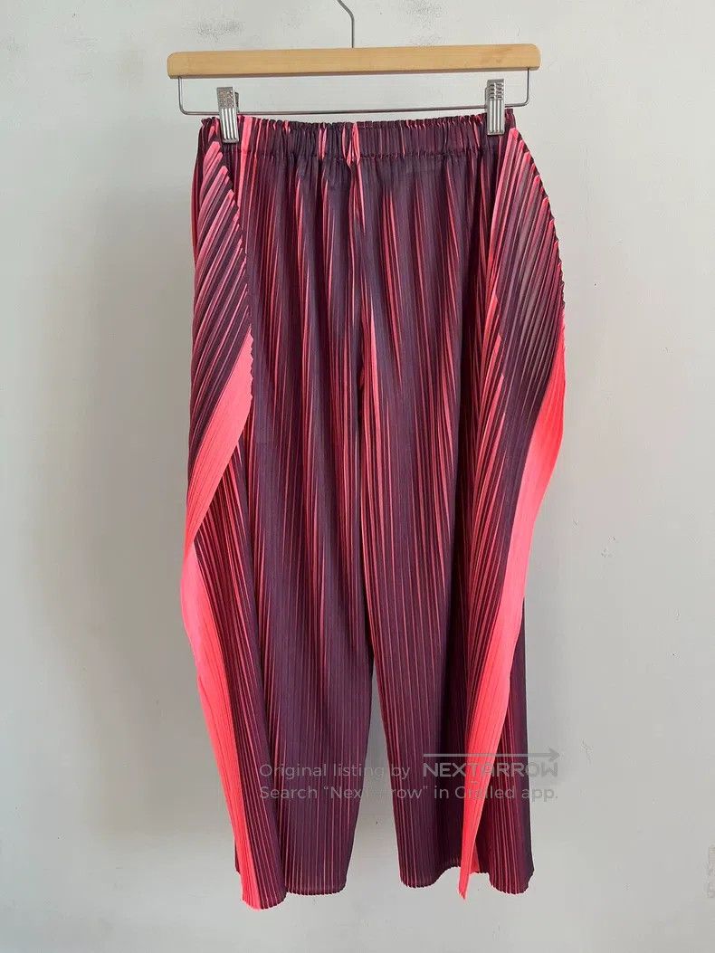 Issey Miyake Issey Miyake size:1 Red Ruffled Pants Size 22" - 2 Thumbnail