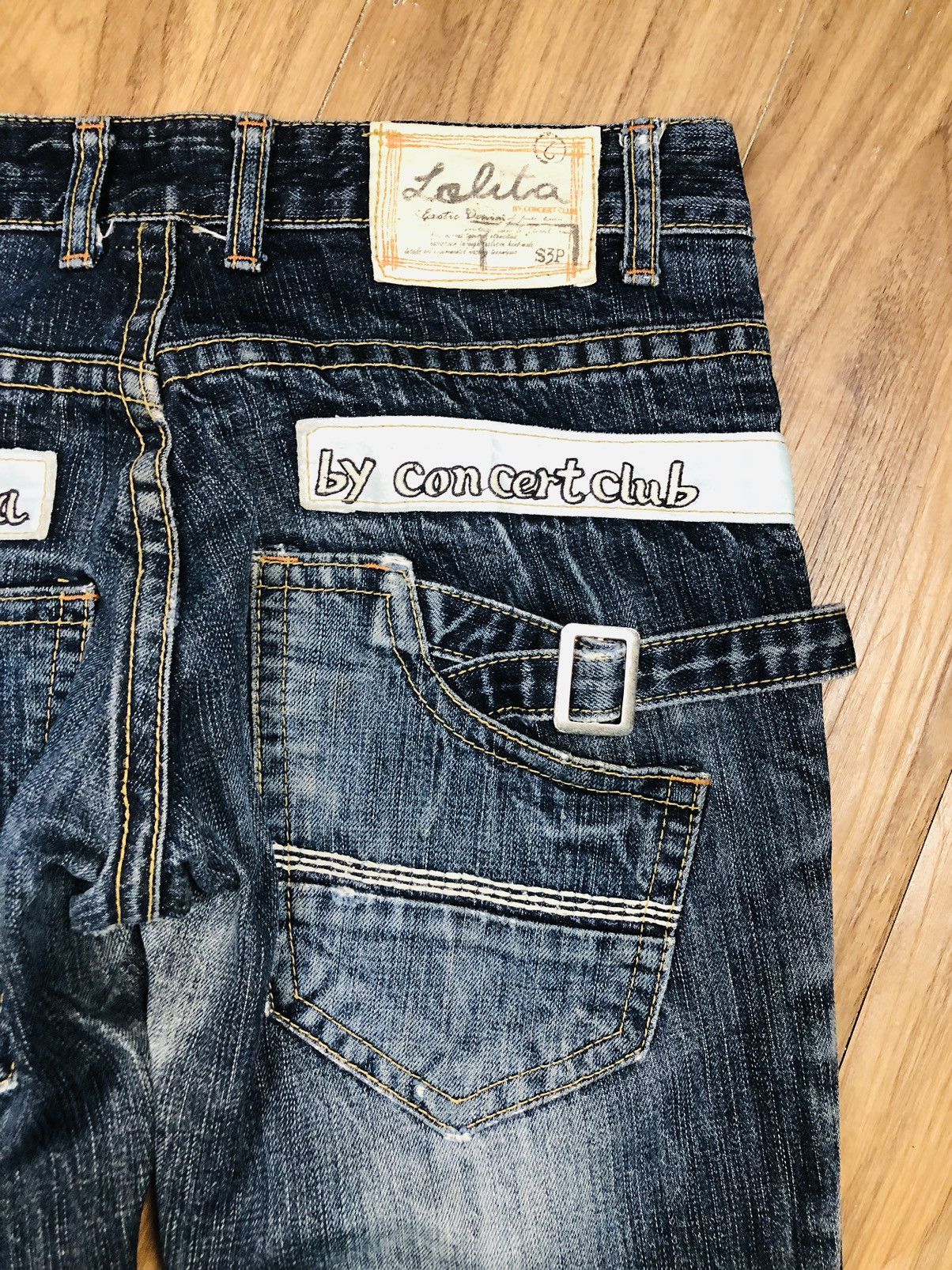 If Six Was Nine Lolita Jeans Y2K Distressed Bootcut/Flare Denim (Rare) (40) Size 32" / US 10 / IT 46 - 18 Thumbnail