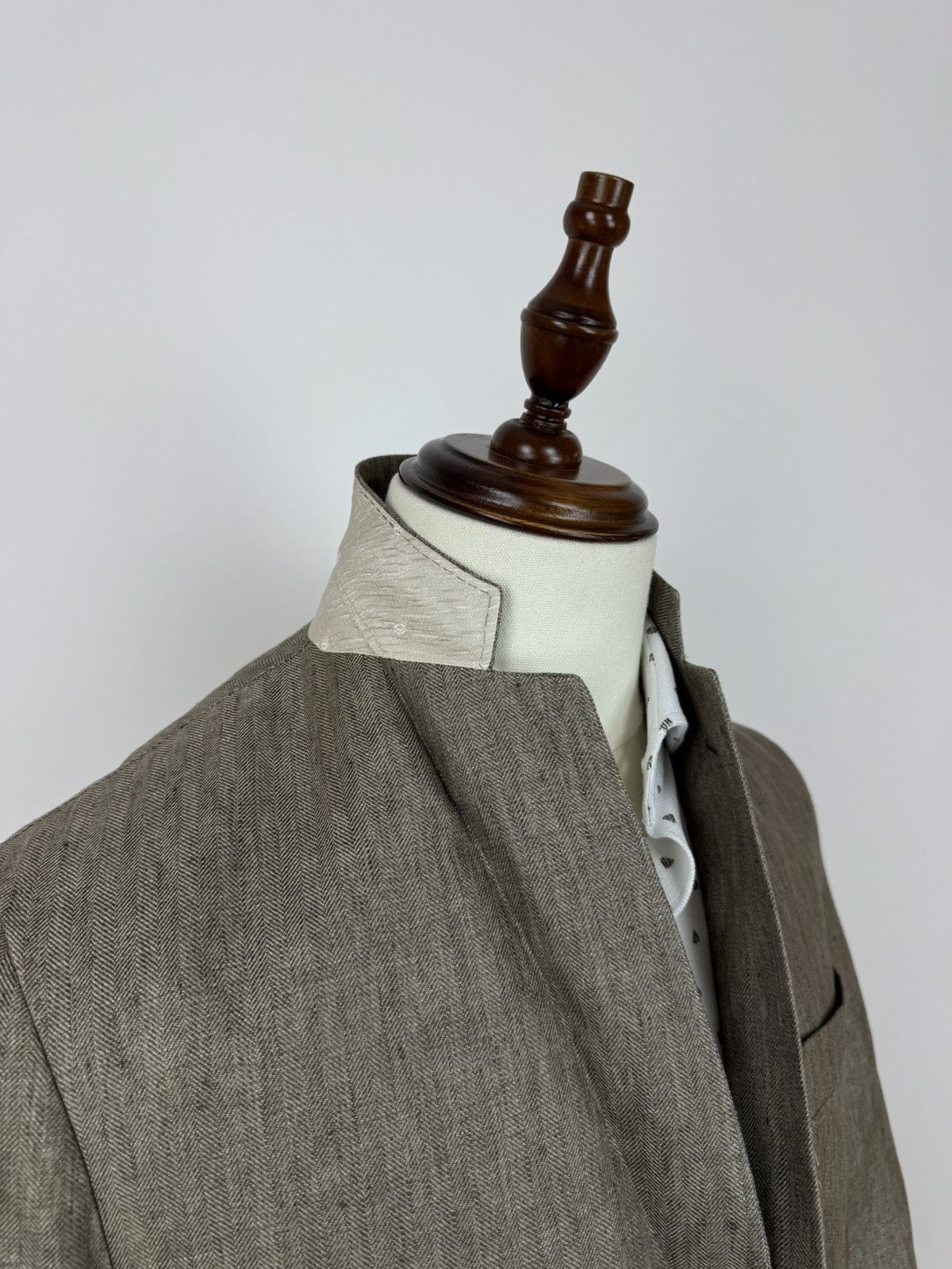 Other Dielmar Fratelli Ormezzano linen blazer herringbone size 50 Size 50R - 7 Thumbnail