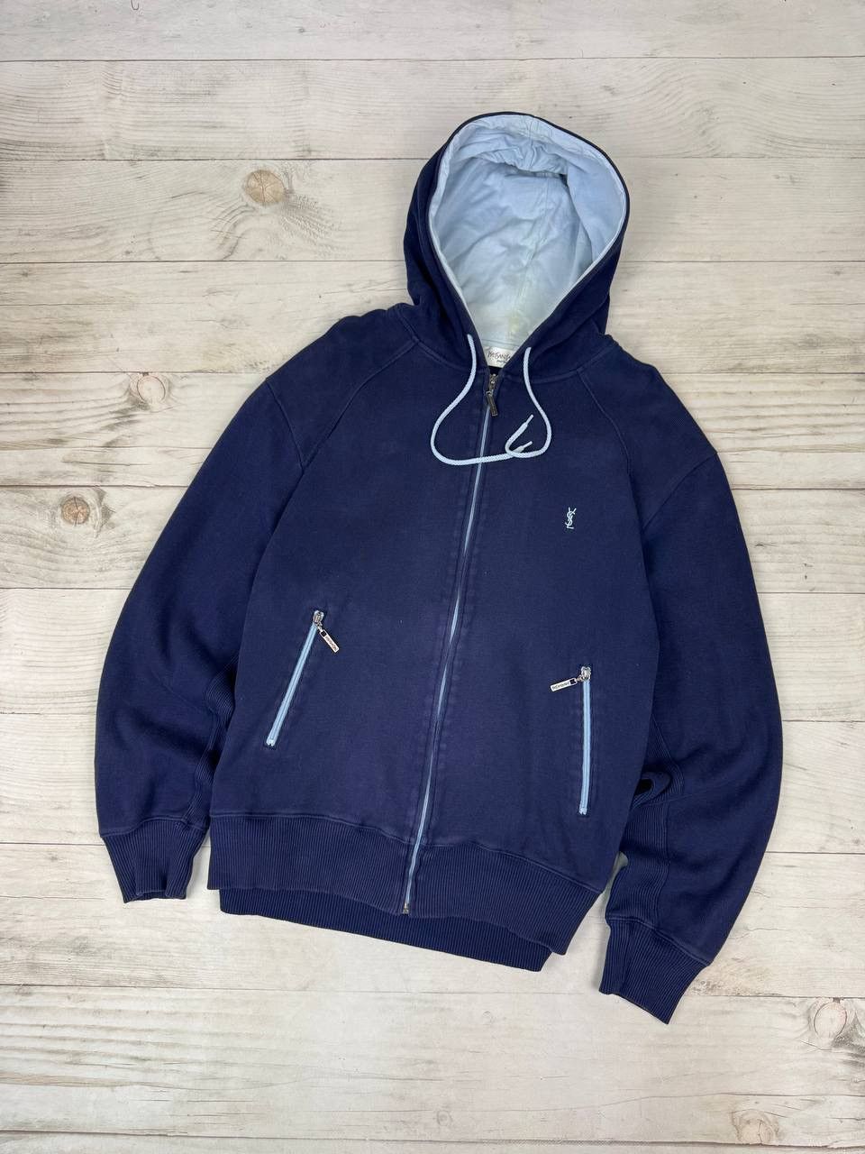 Yves Saint Laurent Hoodie Zip Up Logo YSL