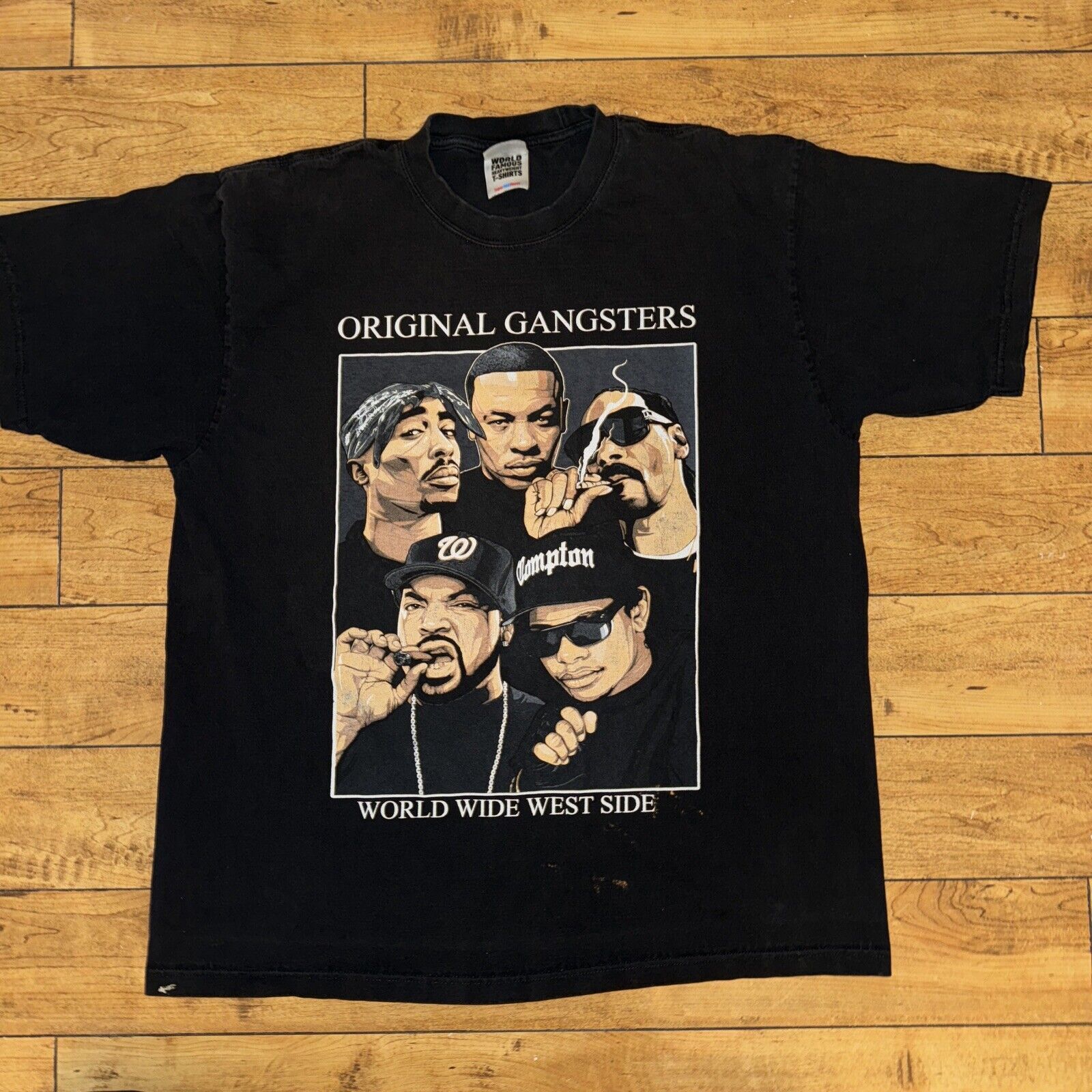 Band Tees × Japanese Brand California Original Gangsters T-Shirt Black 2XL 24x30 Snoop Size US XXL / EU 58 / 5 - 1 Thumbnail