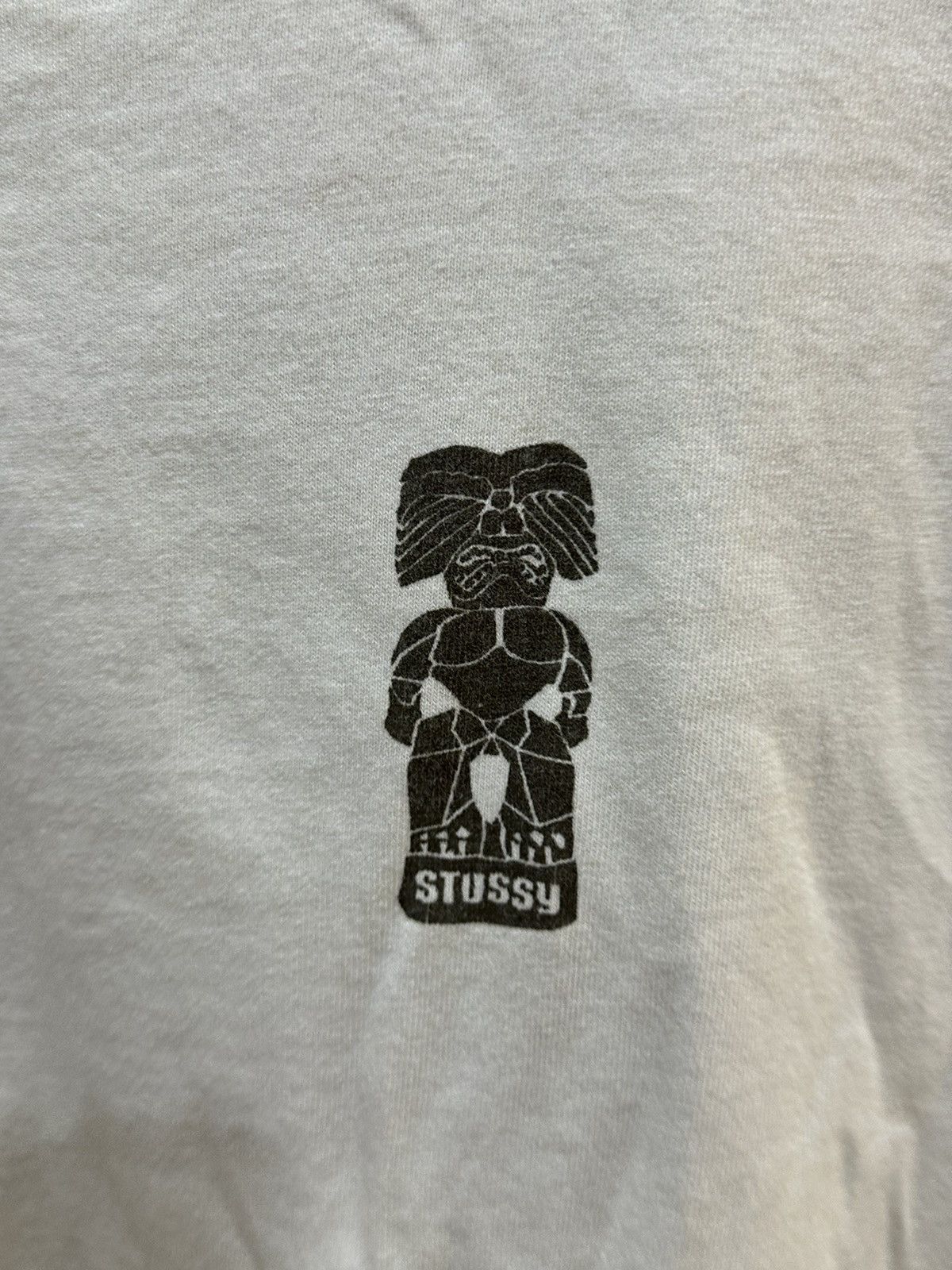 Stussy × Vintage Vintage 90s Stussy Tomb Greek Distressed Large Tees Size US L / EU 52-54 / 3 - 5 Thumbnail