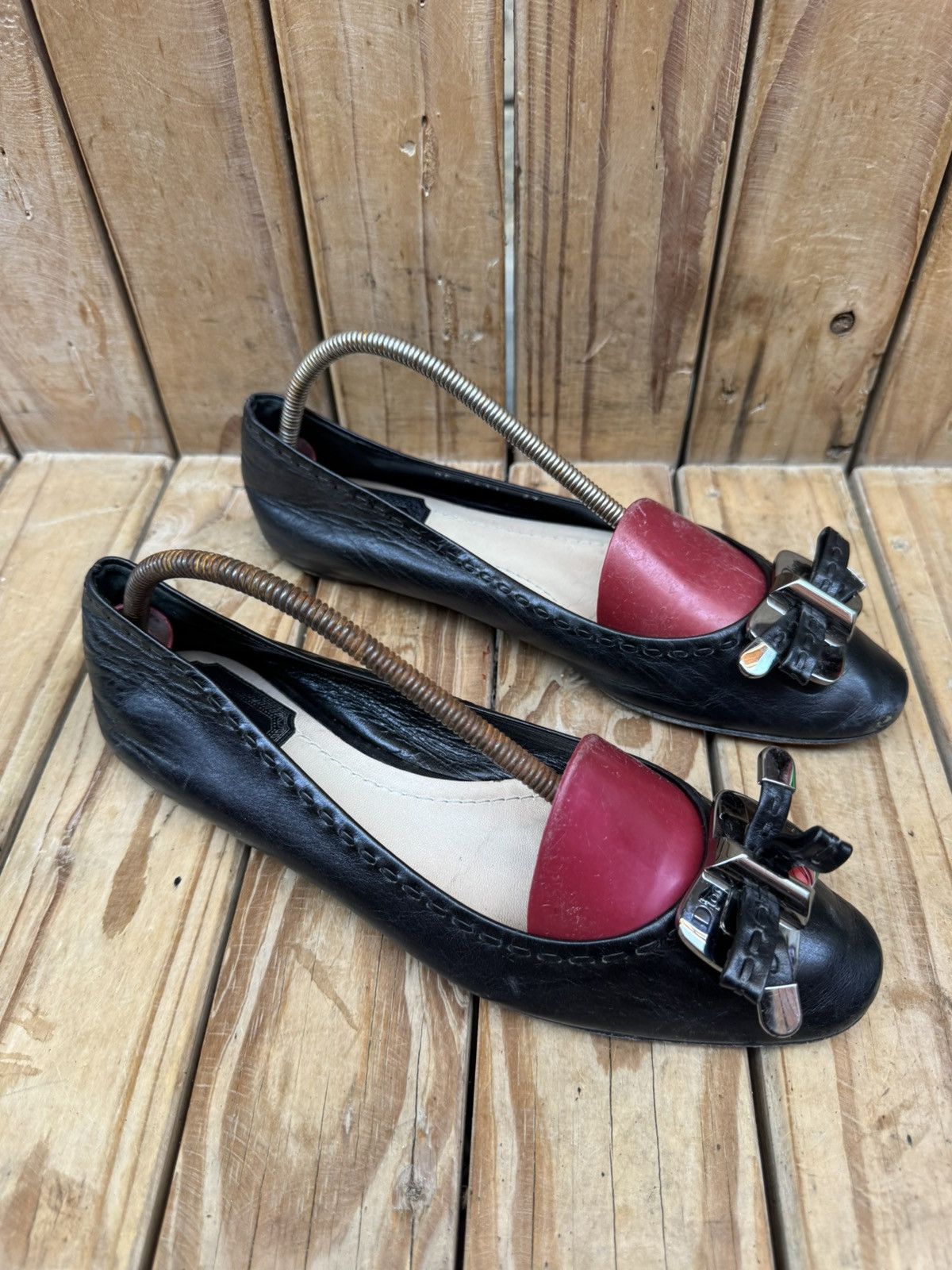 Christian Dior Monsieur Christian Dior black Women’s leather flats EUR 37 US 7 UK 4 Size US 7 / IT 37 - 2 Thumbnail