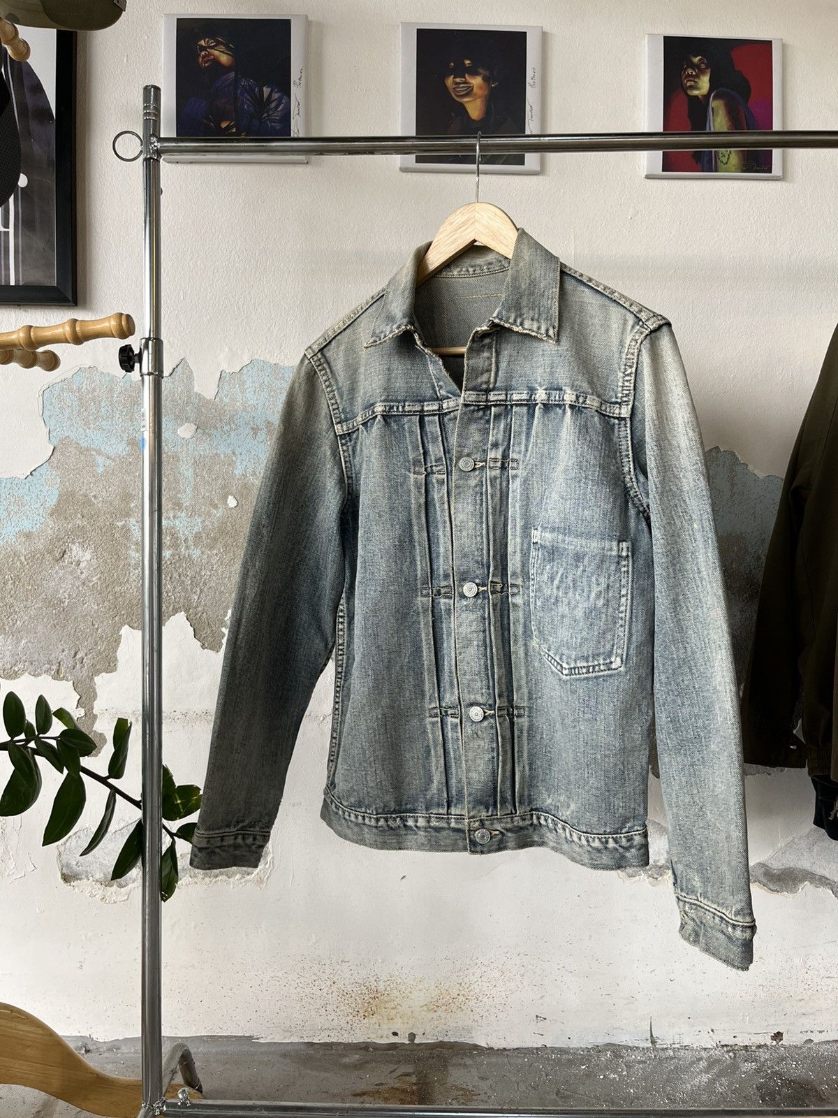 Japanese Brand × Vintage PERFECT!! FADED DISTRESSED VTG. DENIM JACKET JAPAN BRAND Size US M / EU 48-50 / 2 - 1 Thumbnail