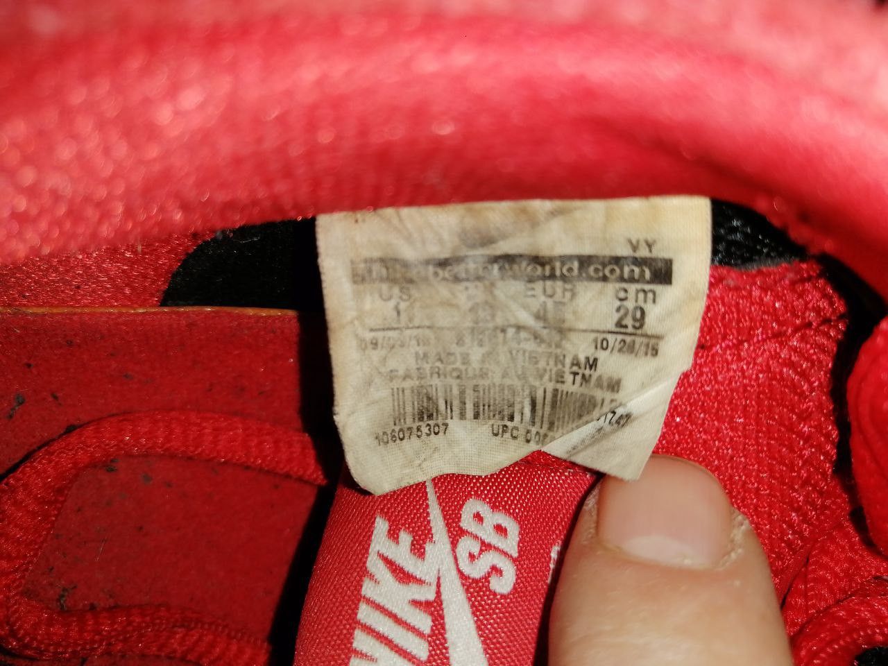 Nike Nike SB Dunk Low Pro Ishod Wair University Red Gum White Size US 11 / EU 44 - 2 Thumbnail