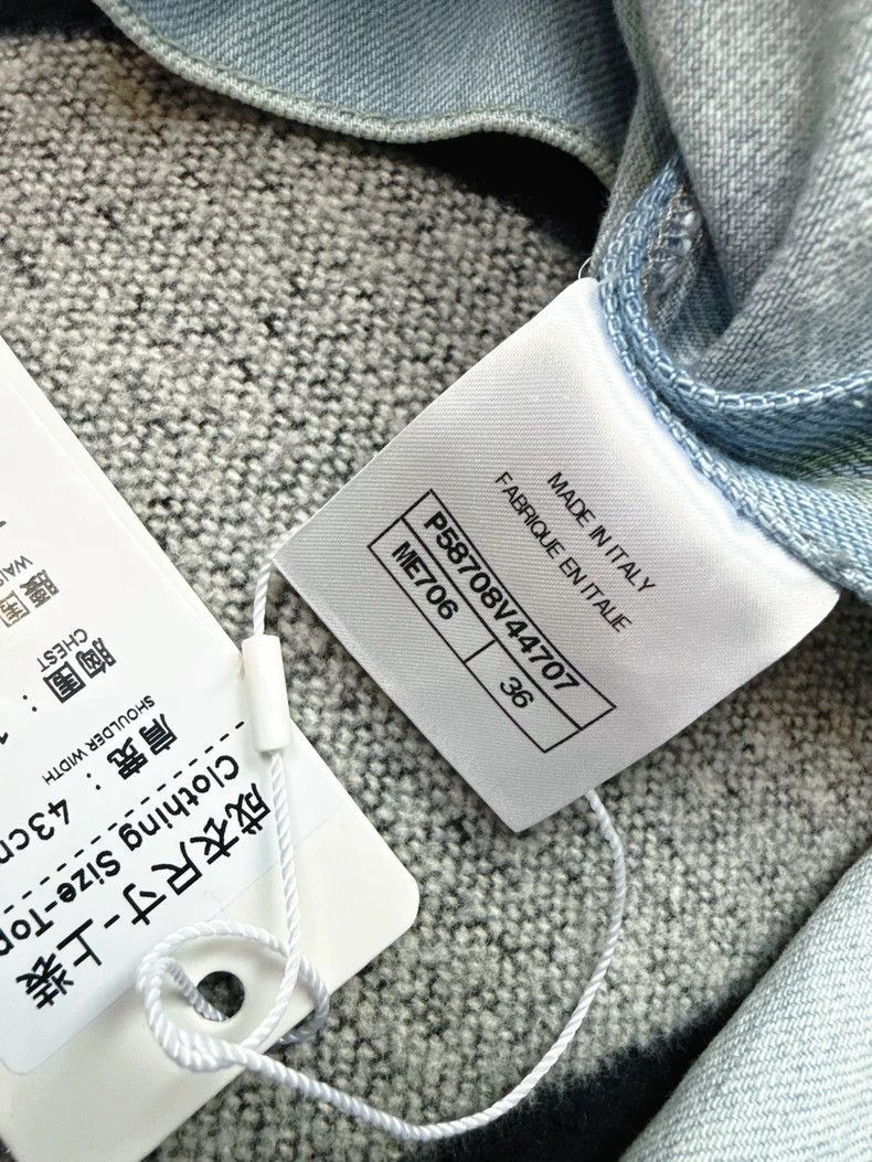 Chanel Chanel Blue Stripe Camellia Denim Jacket Size M / US 6-8 / IT 42-44 - 8 Thumbnail