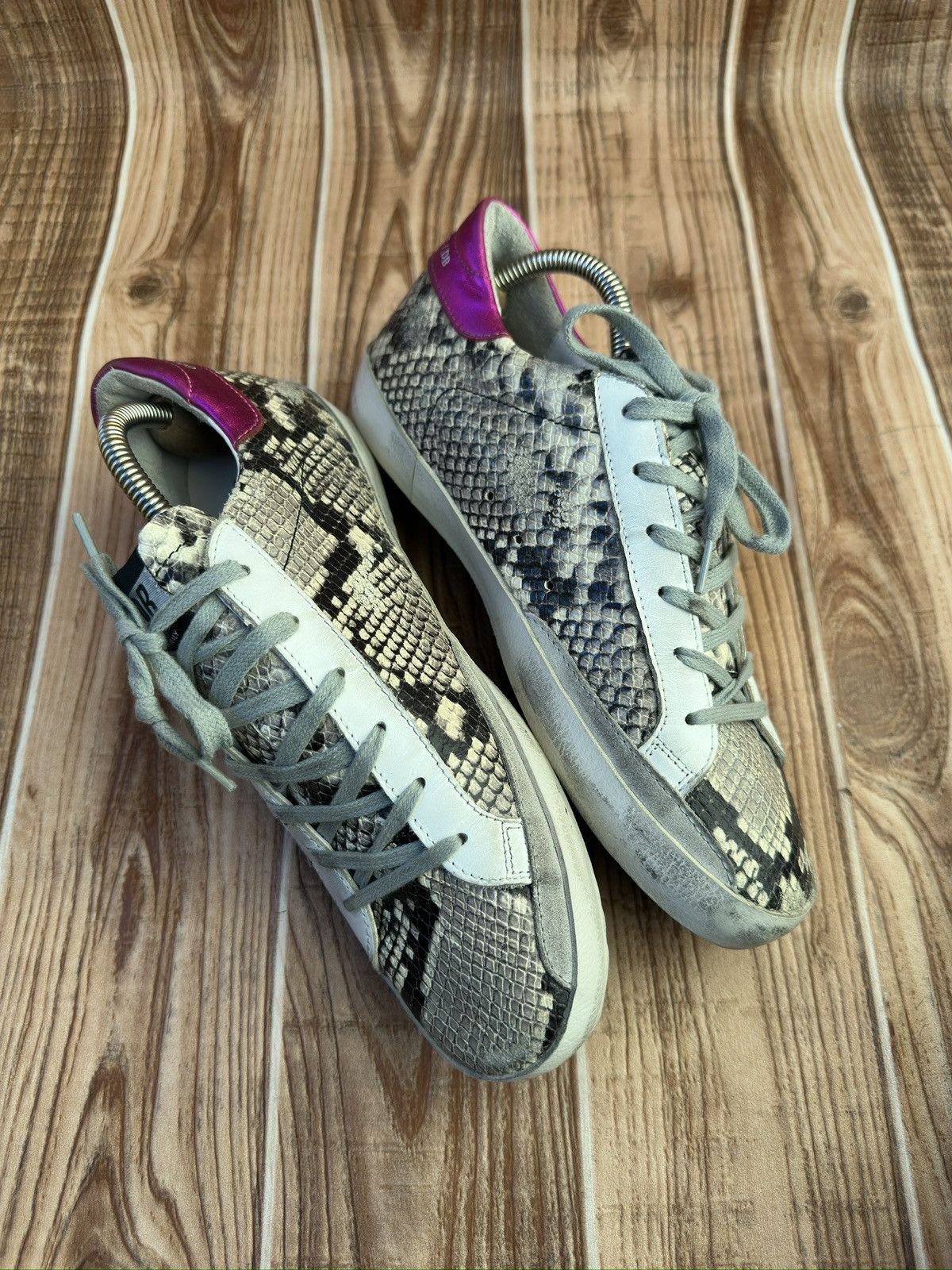 Golden Goose Golden Goose Snake Print Leather Lowtop Sneaks. Size US 7 / EU 40 - 6 Thumbnail